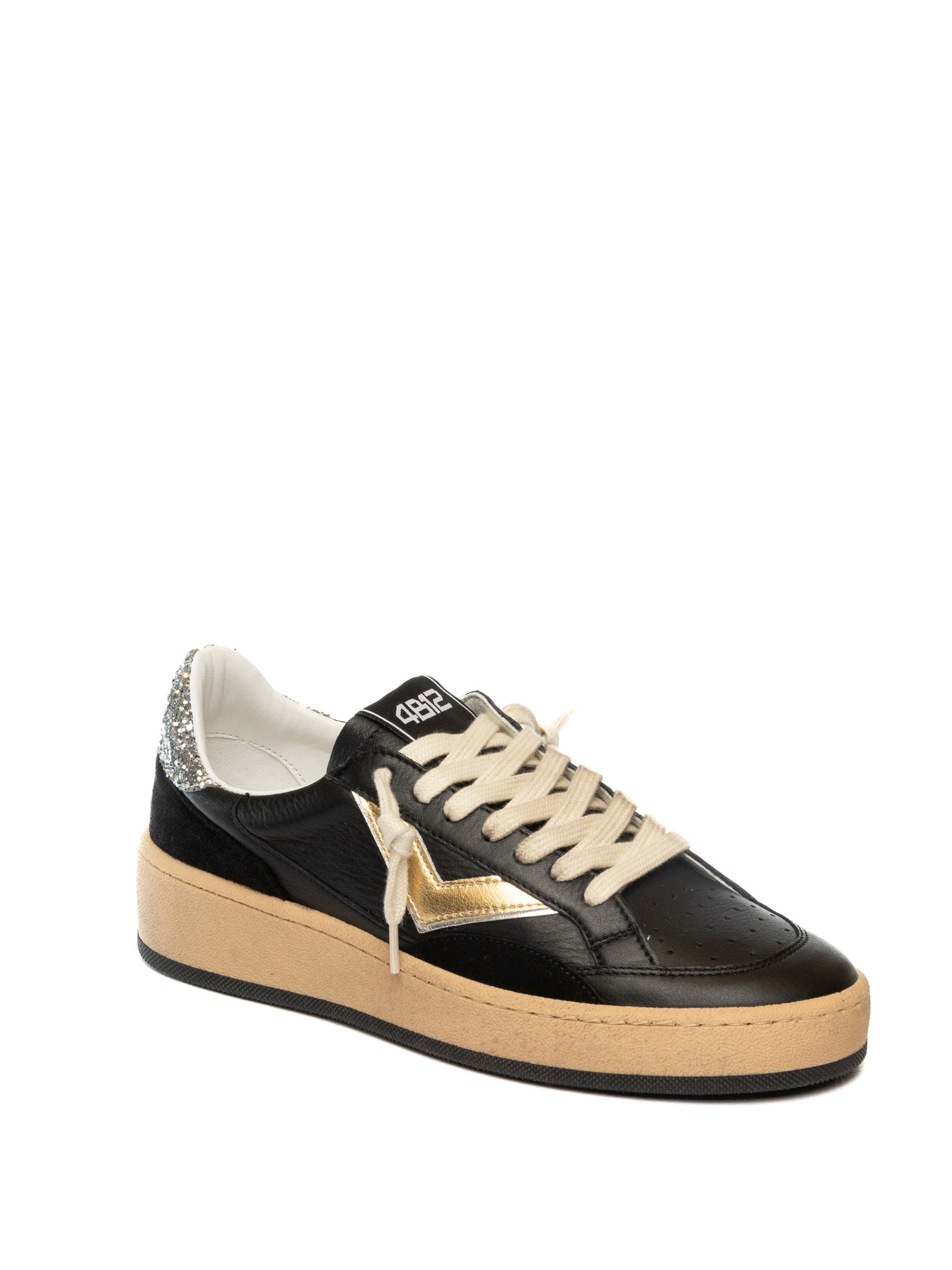 4B12 Sneaker play new nero/oro PLAYNEW D PELLE-221 