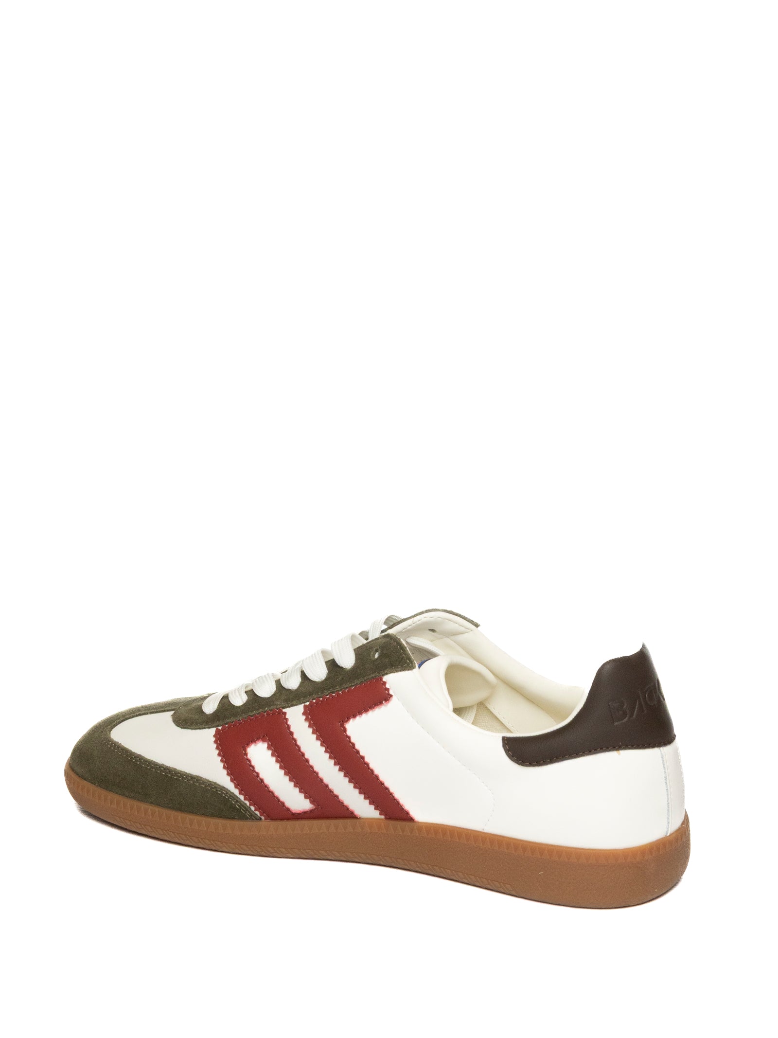BACK 70 Sneaker cloud bianco/oliva CLOUD U PELLE.L01-WHI/OLIVE 