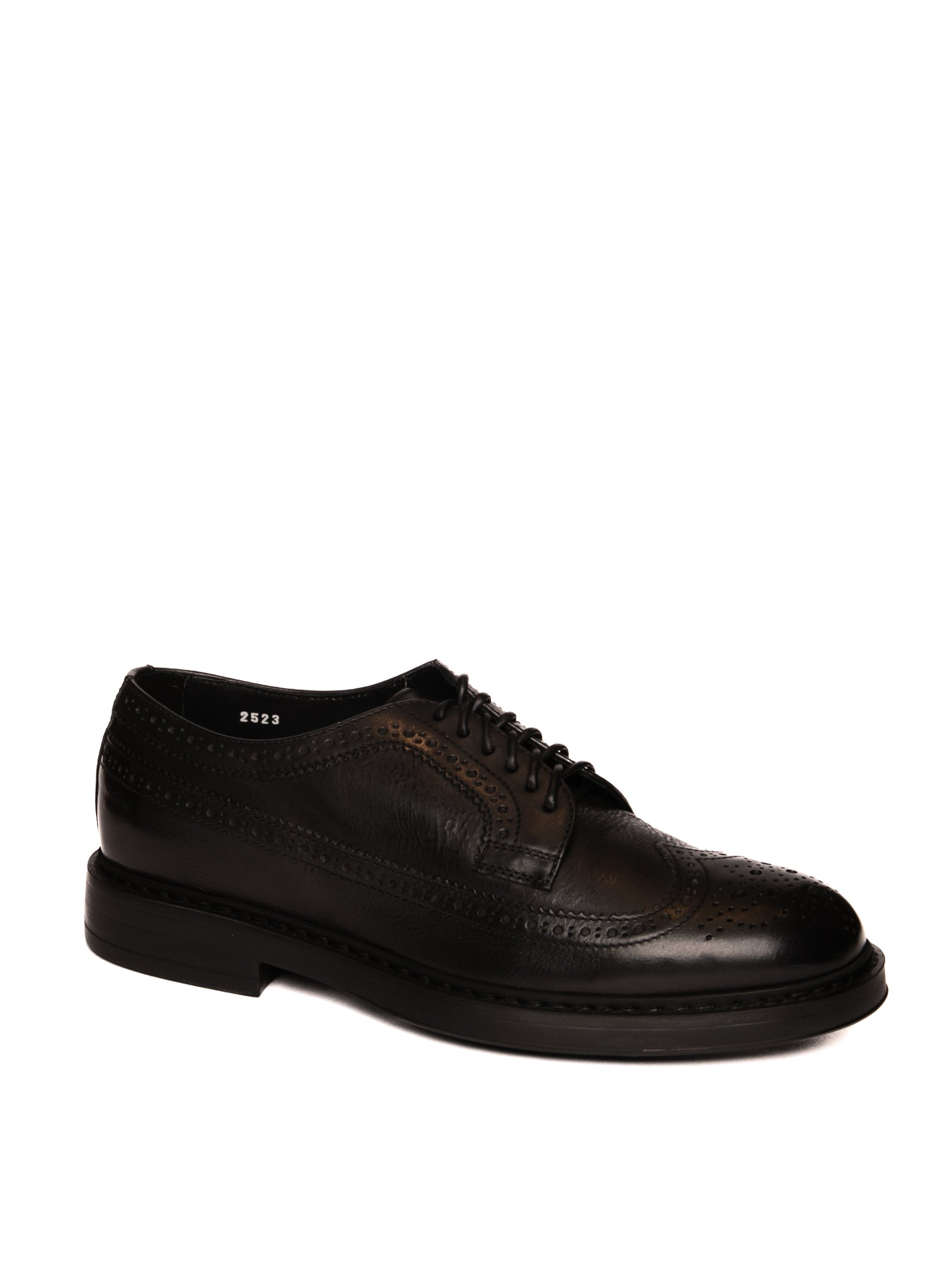 DOUCAL'S derby in pelle nero <BR/> 2523 TRIUMPH-NERO 