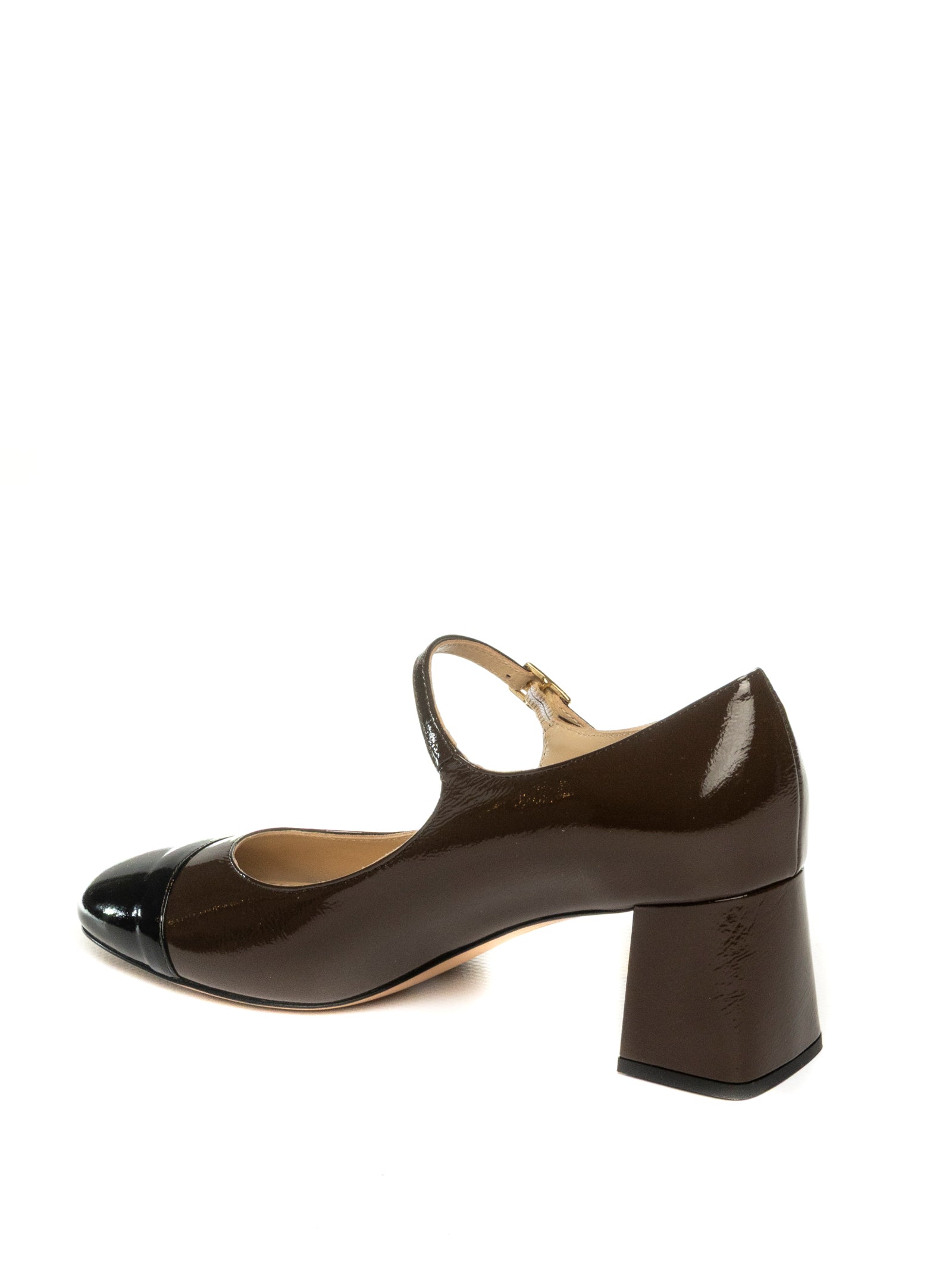 GIOIA DELL'ACQUA Dècolleté mary jane naplak moro/nero I2749 NAPLAK-BROWN/BLK 