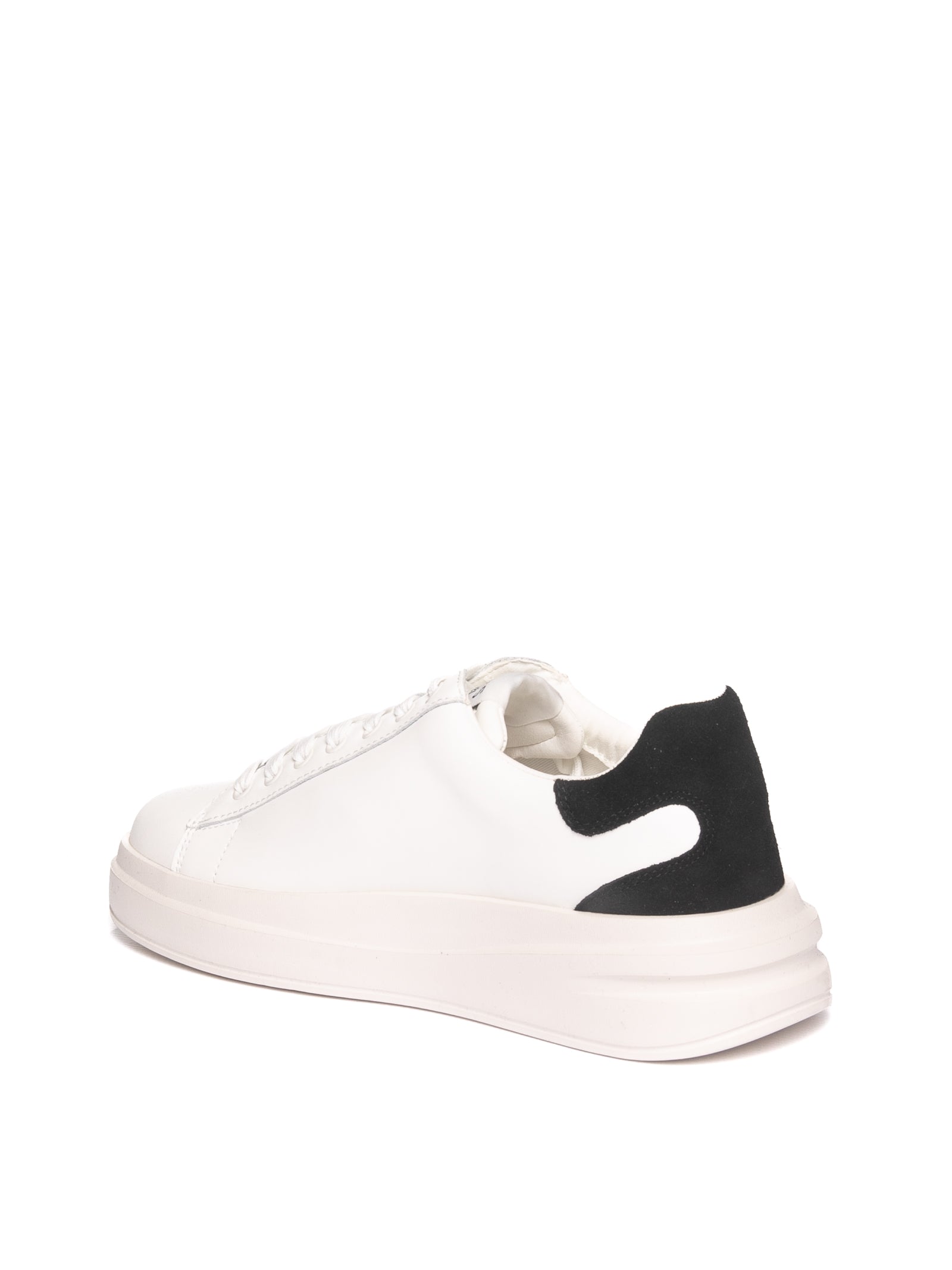 GUESS Sneaker elbina bianco/nero FLJELB LEA12 ELBINA-WHBLK 