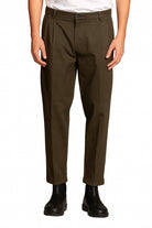 IMPURE pantaloni devis verdi DEVIS CHINO-GREEN 