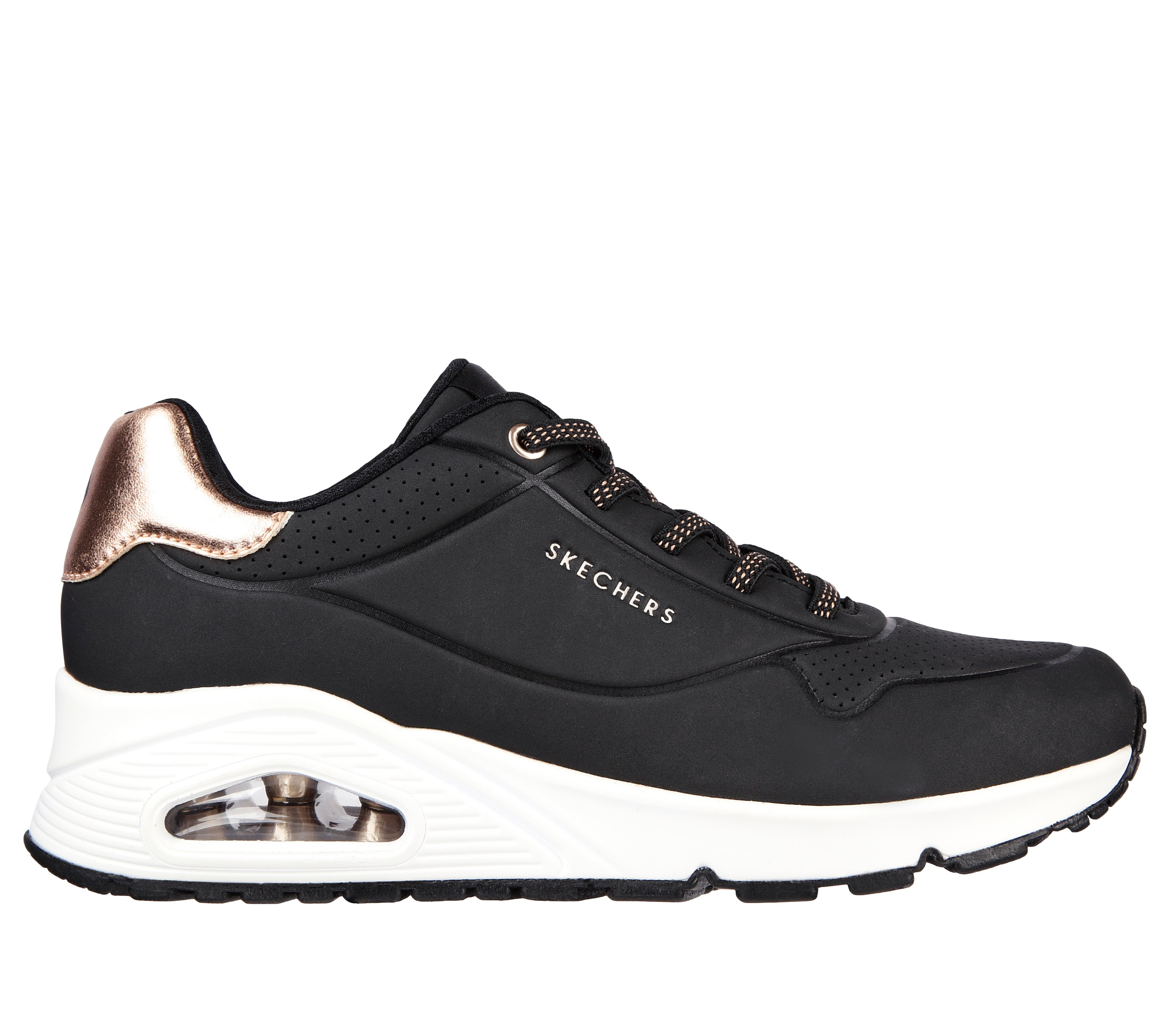 SKECHERS Sneaker uno nero/rame 155196 UNO.SHIMMER-BLK 