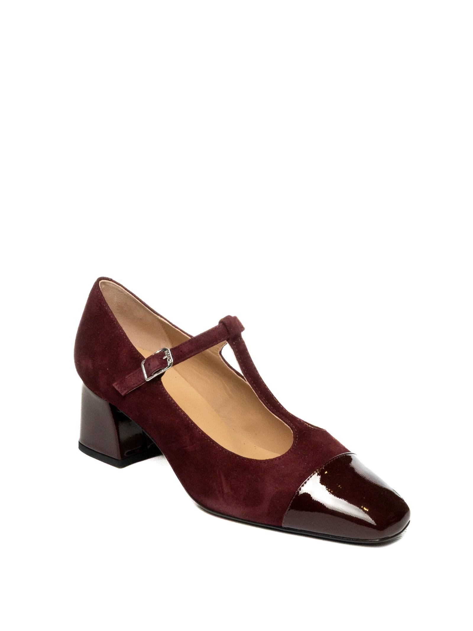 UNISA Décolleté camoscio bordeaux/nero LUMLEY CAM/VERN-BURDEOS 