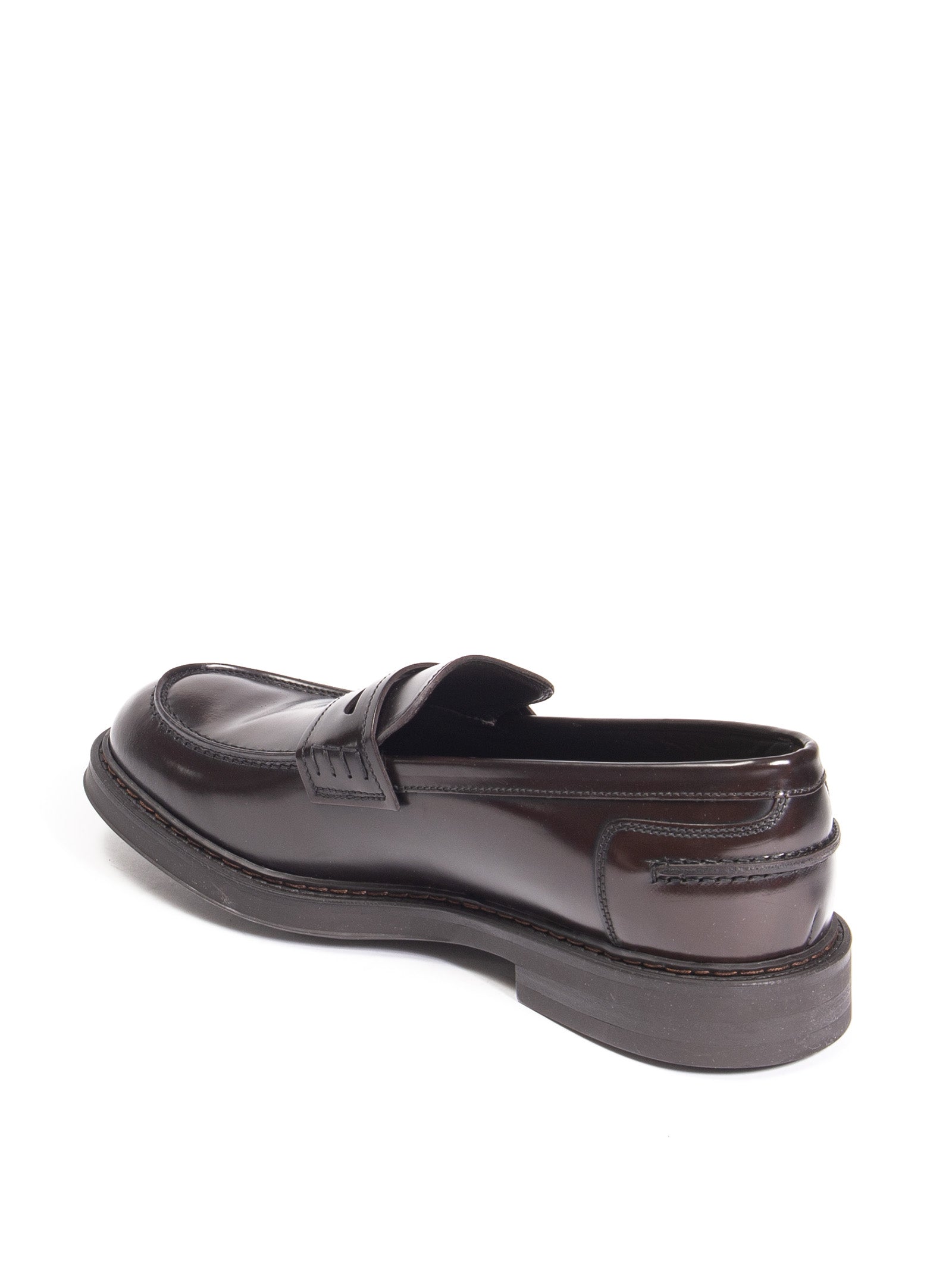DOUCAL'S mocassino in pelle ebano<BR/> 2726 HORSE-EBANO 