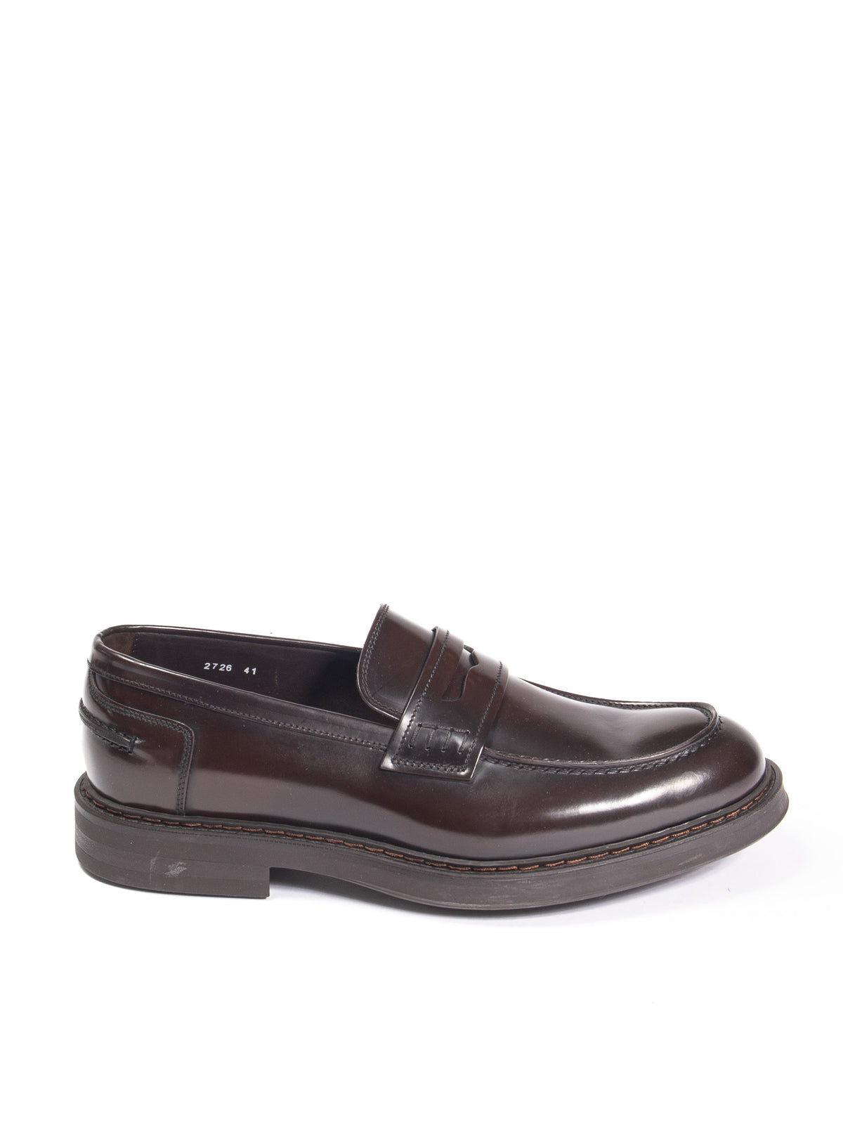 DOUCAL'S mocassino in pelle ebano<BR/> 2726 HORSE-EBANO 