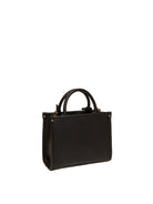 Borsa a mano in pelle martellata nera LIU JO vista di tre quarti posteriore