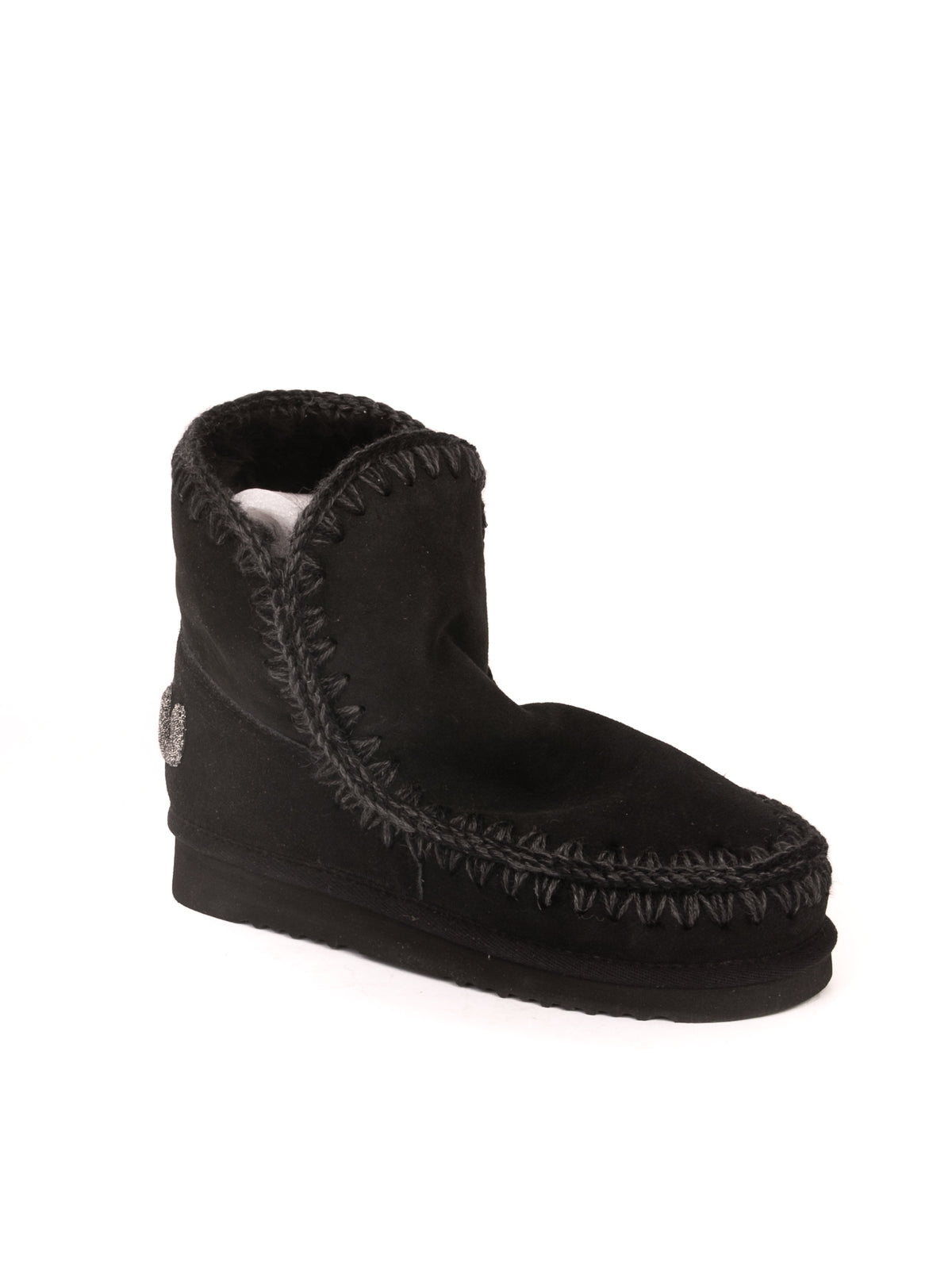 MOU Stivaletto eskimo 18 nero logo glitter<BR/> ESKIMO 18 GLITTER LOGO 101050A-BKBK 