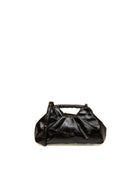 Borsa a tracolla nera MY-BEST BAG vista frontale con tracolla e logo dorato