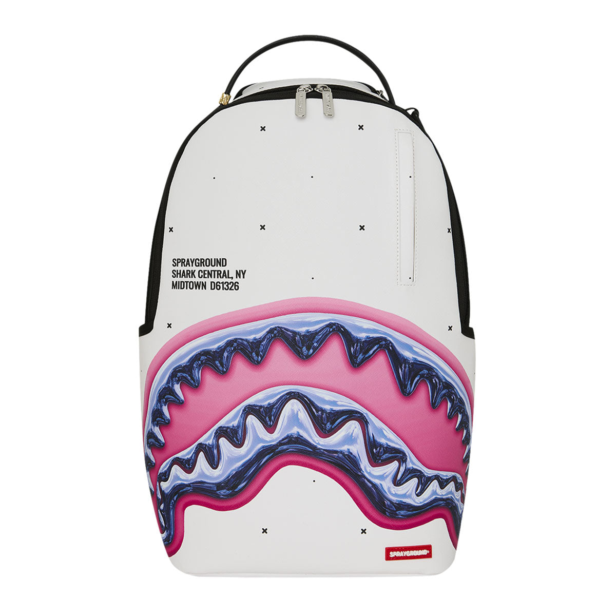 SPRAYGROUND  910B8427NSZ SHARKCENTRAL-LIQUID CHROME 