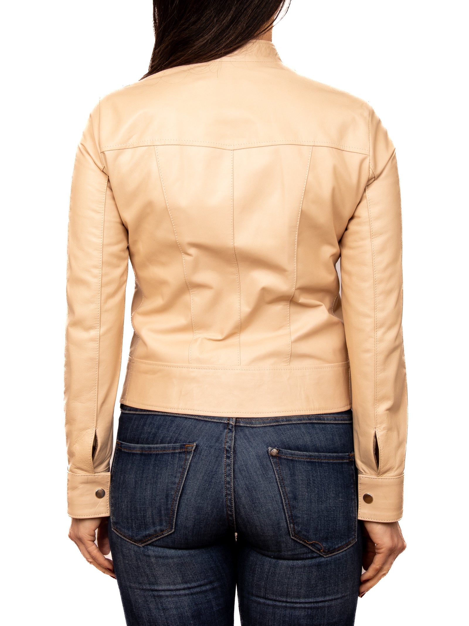 PK BY PASKAL Giacca taglio vivo nappa crema 361 NAPPA COL-CREMA 