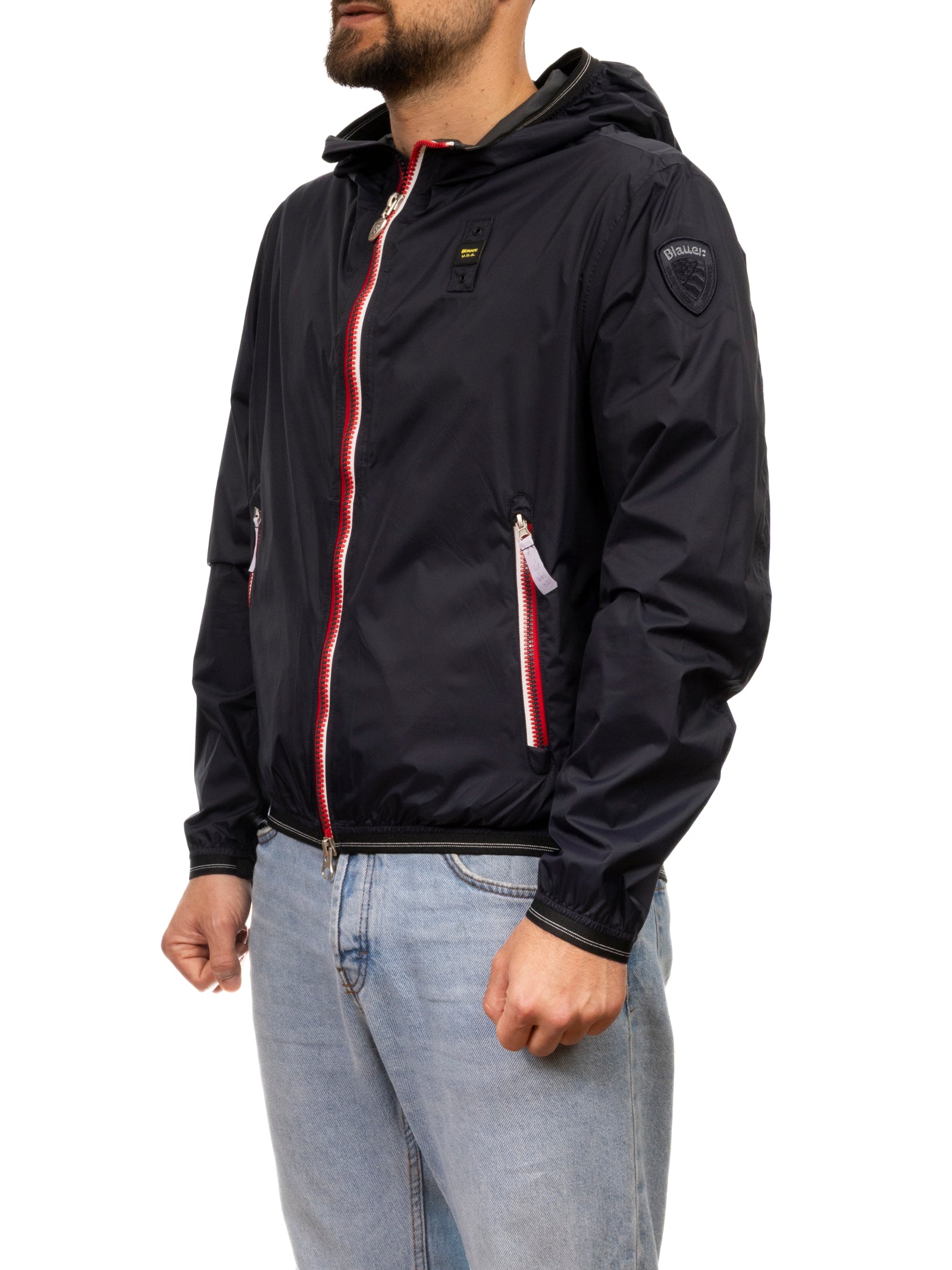 BLAUER giacca a vento logo blu 11214-DODGE 007111-888 