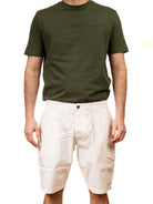 IMPURE bermuda spike bianco SPIKE POPELINE-218 