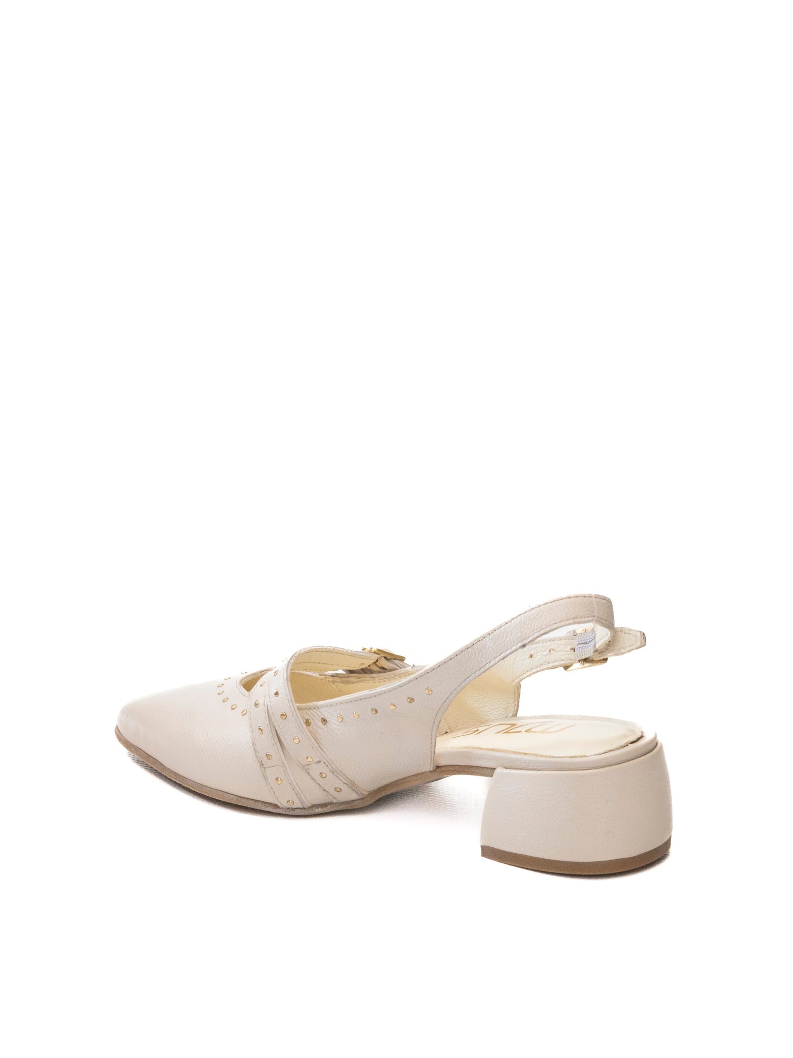 MJUS Chanel fibbie borchie bianco L72109 PELLE-6280 