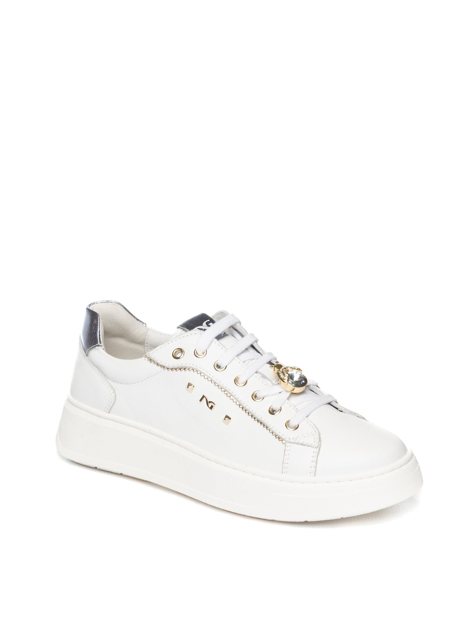 NERO GIARDINI Sneaker pelle bianco/blu E513060D CILE-PLAT 