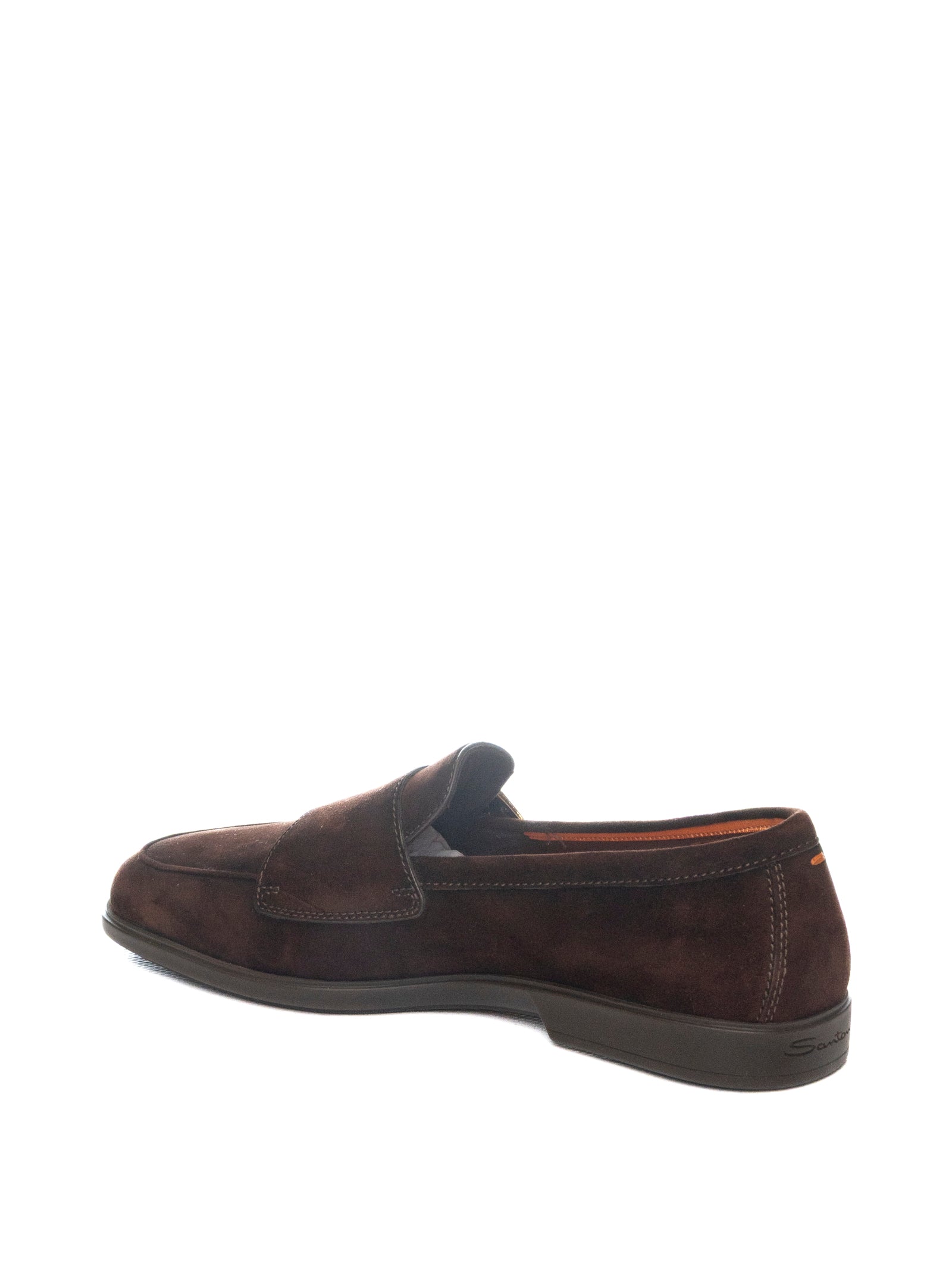 SANTONI Mocassino doppia fibbia camoscio moro 19006 SUEDE-S26 