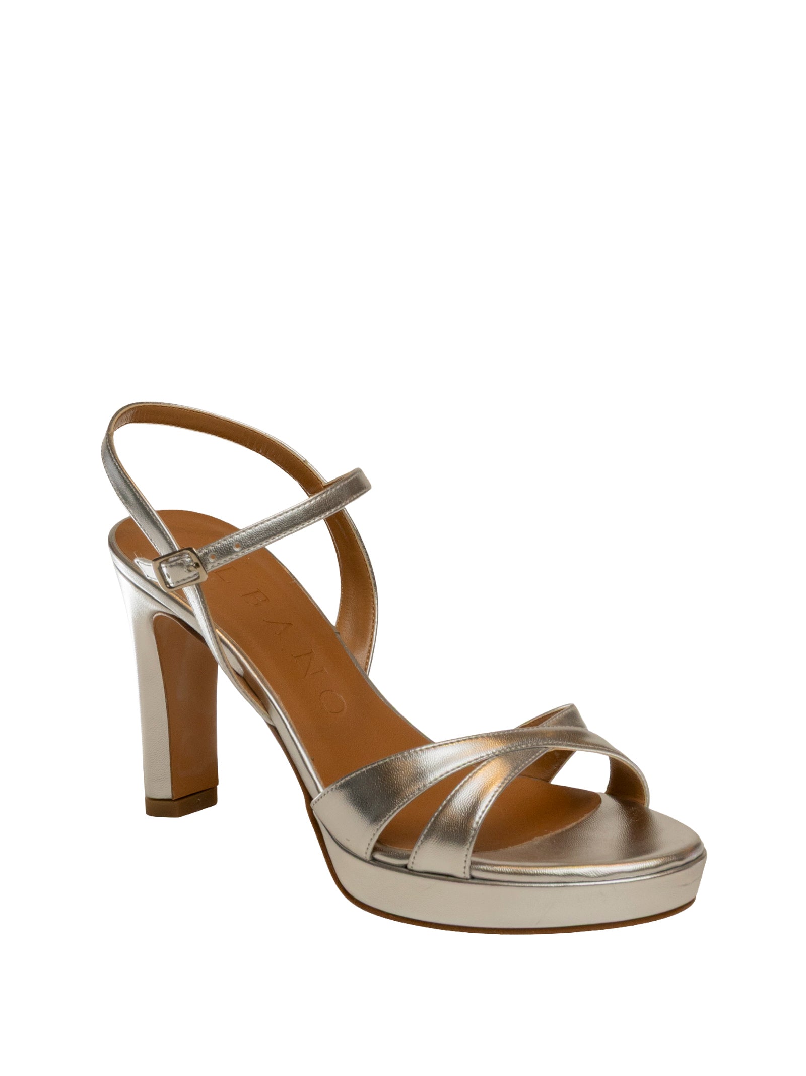 ALBANO sandalo pelle argento 412 SOFT-ARG 