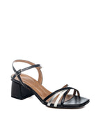 ALBANO Sandalo pelle nero 413 COMBO-WHI/BLA 