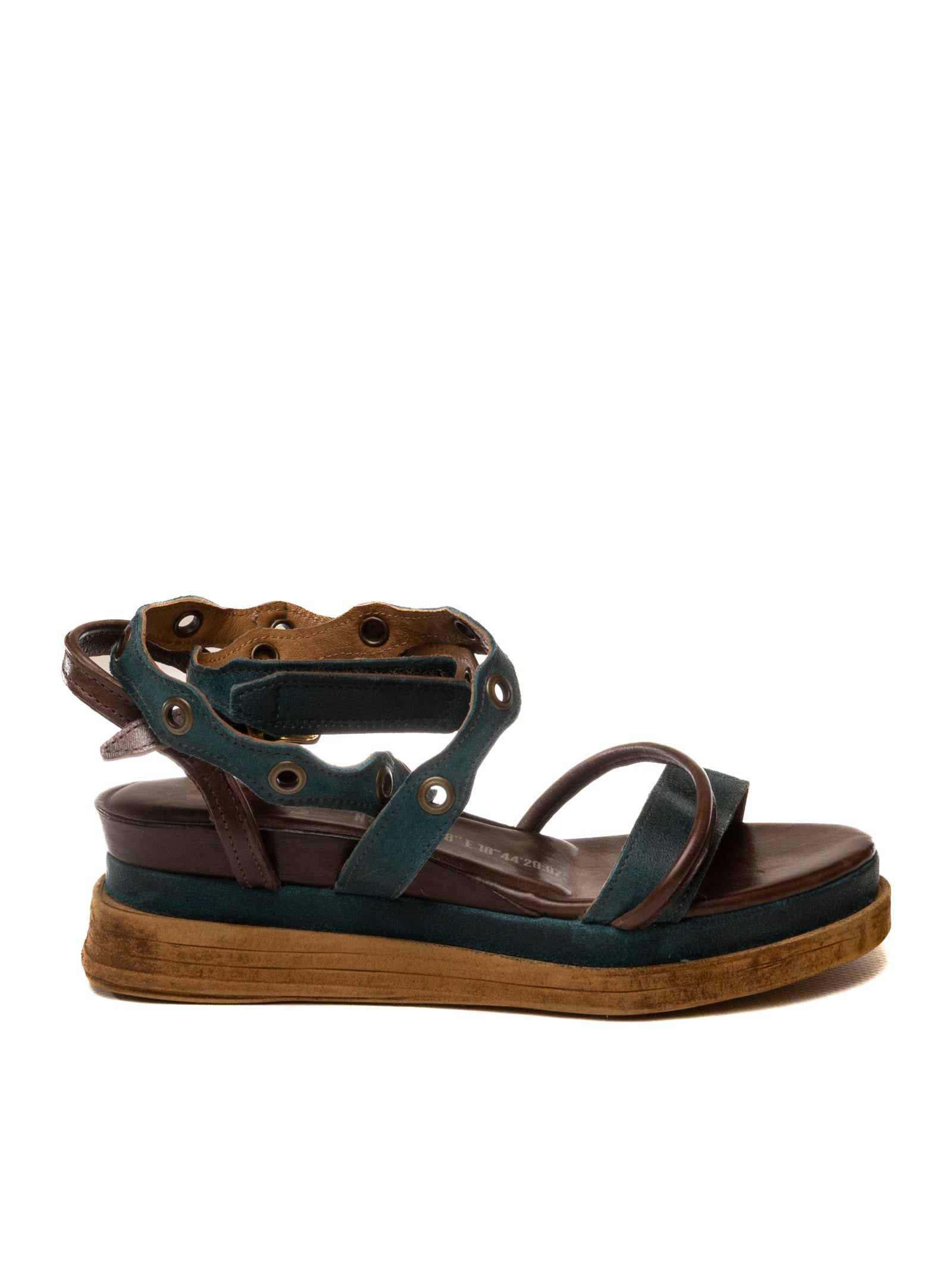 AS98 Sandalo pelle  blu/moro A15050 CAMOSCIO-TEA 