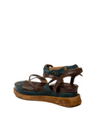 AS98 Sandalo pelle  blu/moro A15050 CAMOSCIO-TEA 