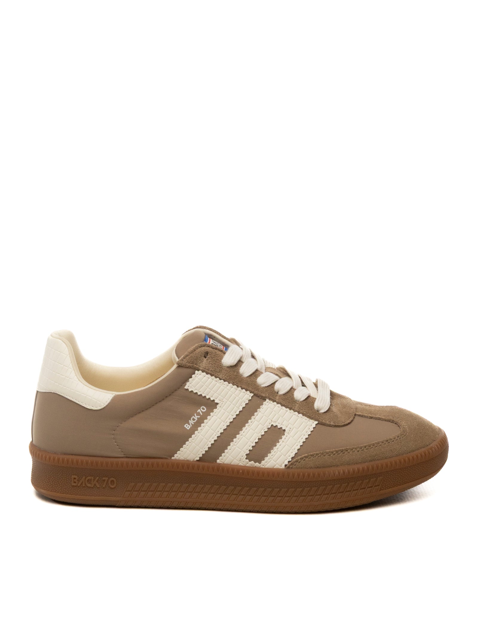 BACK 70 Sneaker double nylon taupe DOUBLE V26-103 NYLON TAUPE 