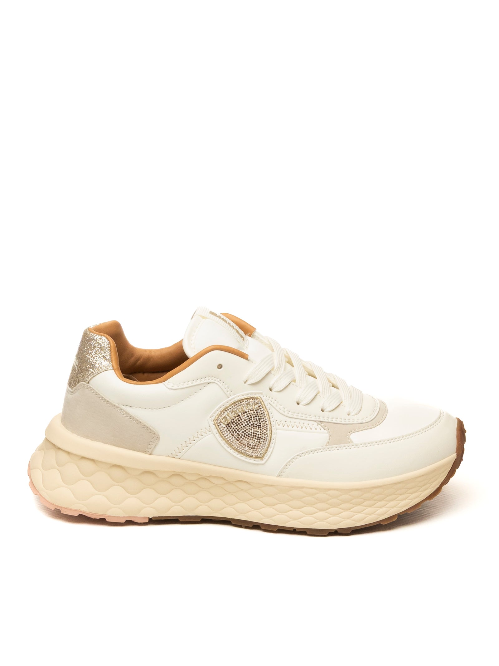 BLAUER Sneaker lynn bianco/oro LYNN01 TESS-CREAM 