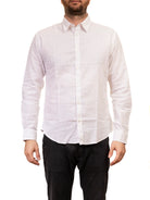 CENSURED camicia lino bianca SM6437 LNC5-00 