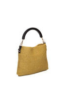 DI LORENZO borsa a spalla fiorellino senape FIORELLINO RAFFIA-SENAPE 