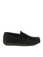 FRAU Mocassino camoscio blu 14B2 CASTORO-BLU 