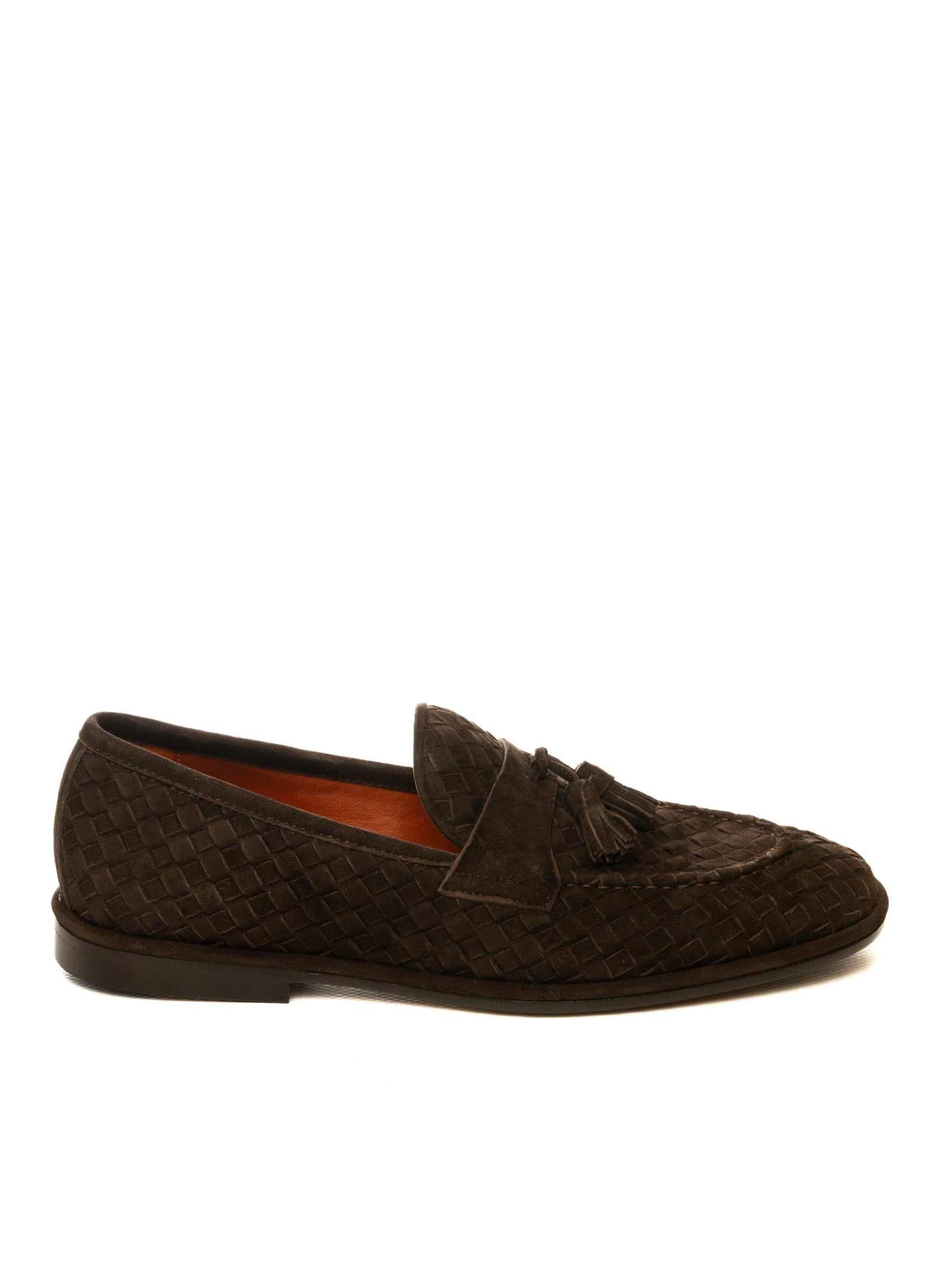 GENNARO RUSSO Mocassino intercciato nappine camoscio moro U204S/GL CAM-T.MORO 
