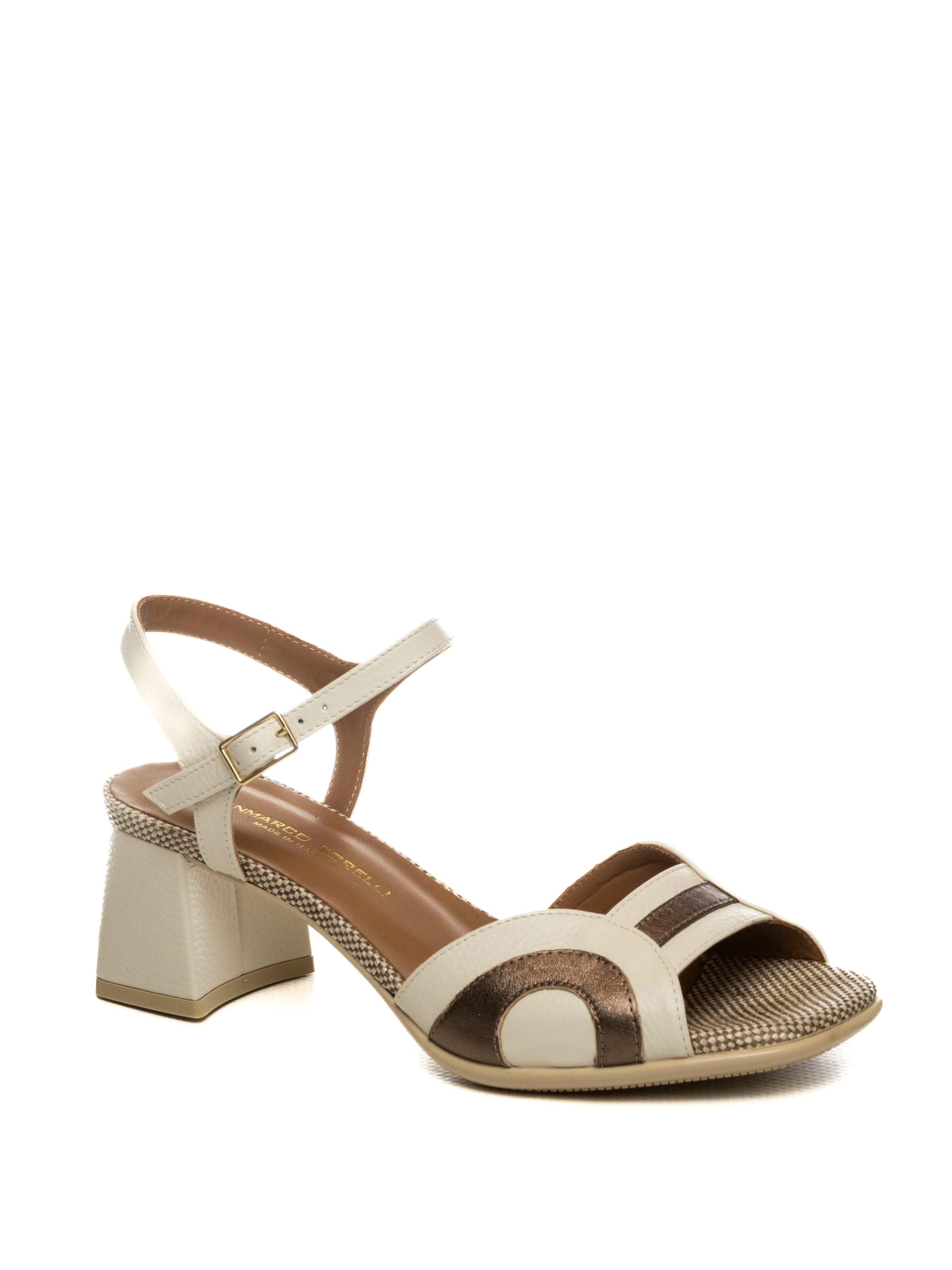 GIANMARCO SORELLI sandalo pelle bainco/tortora 2067 PELLE-BIA/TORTORA 