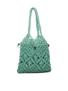 HATYOU borsa a spalla macramé verde acqua BP0328 MACRAME-ACQUA 