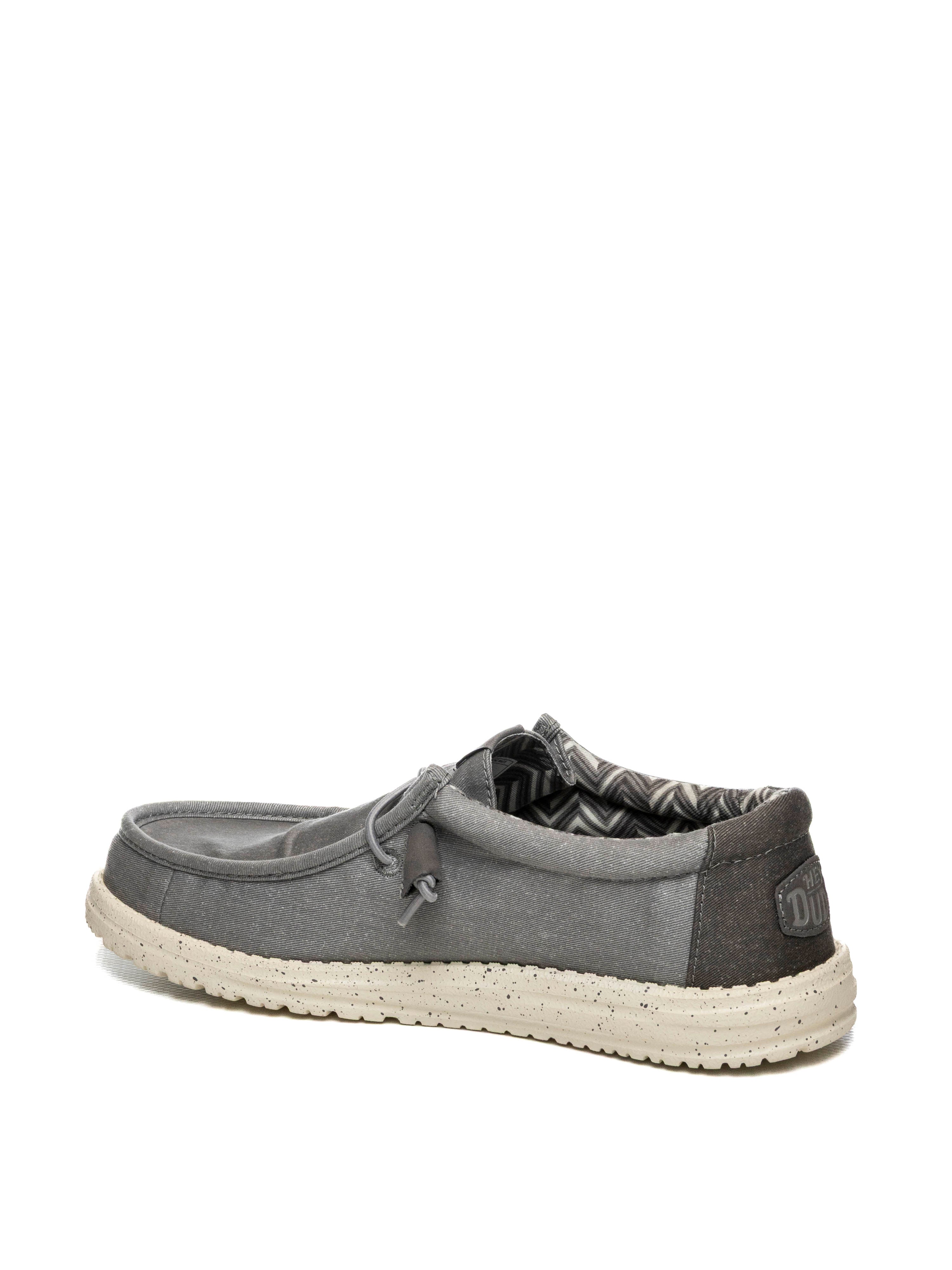 HEY DUDE Slip on wally stretch canvas grigio 40700 WALLY STRETCH CANVAS-1XA 