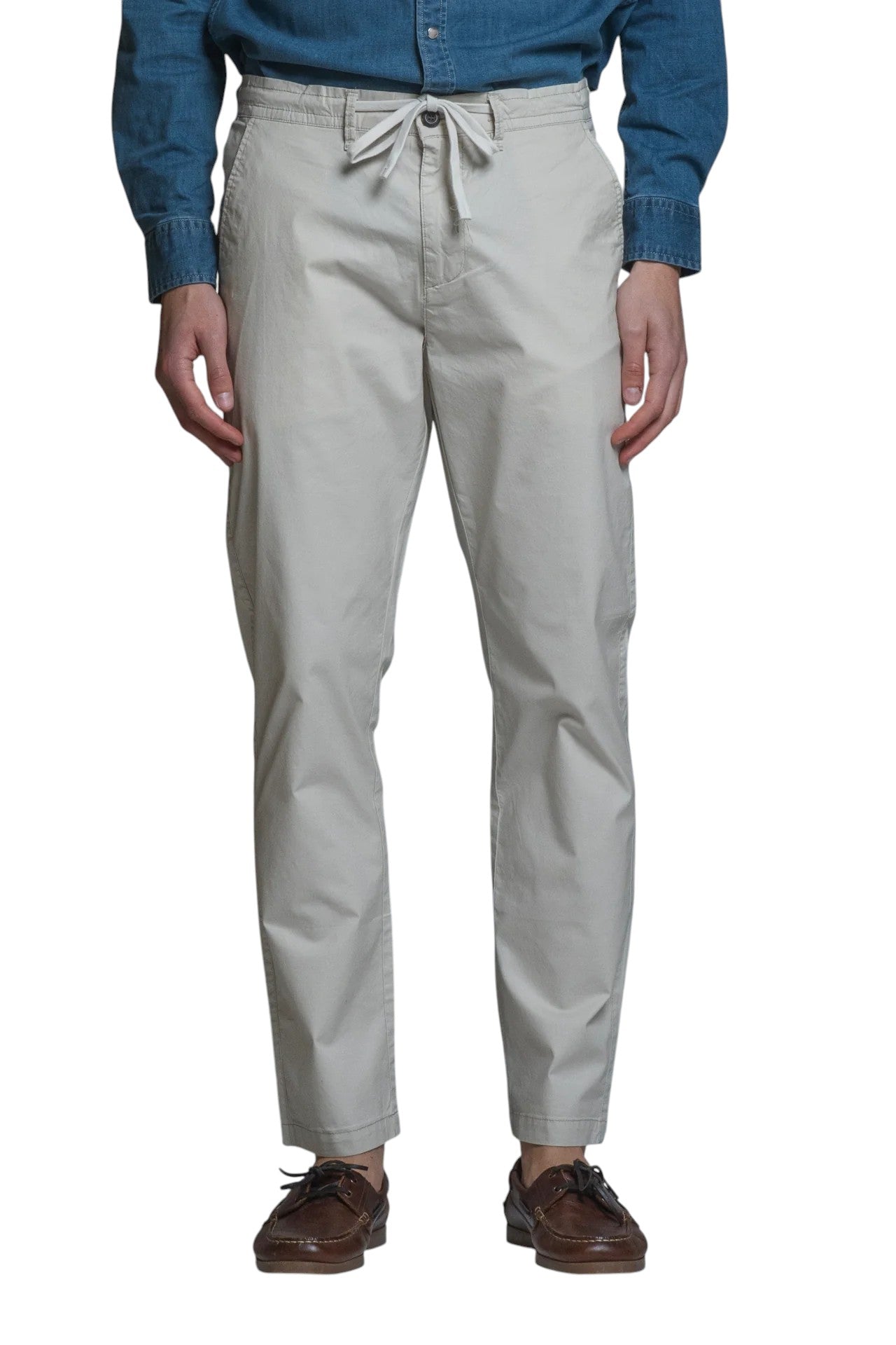 IMPURE pantalone cotone ecru AXEL POPELINE-C56 