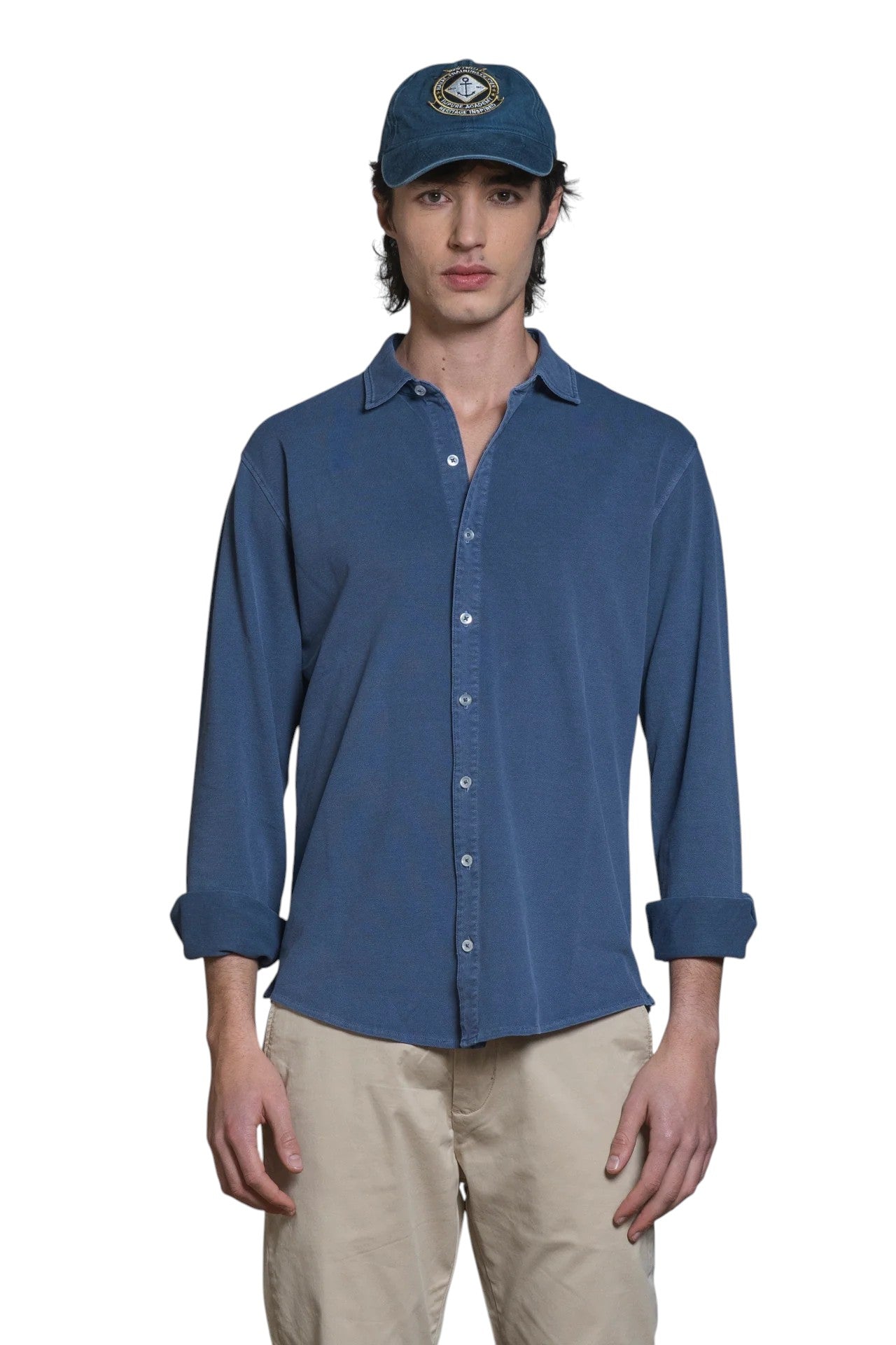 IMPURE camicia denim blu RILEY DENIM-232 
