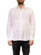 IMPURE camicia lino bianca RILEY LINO-C24 