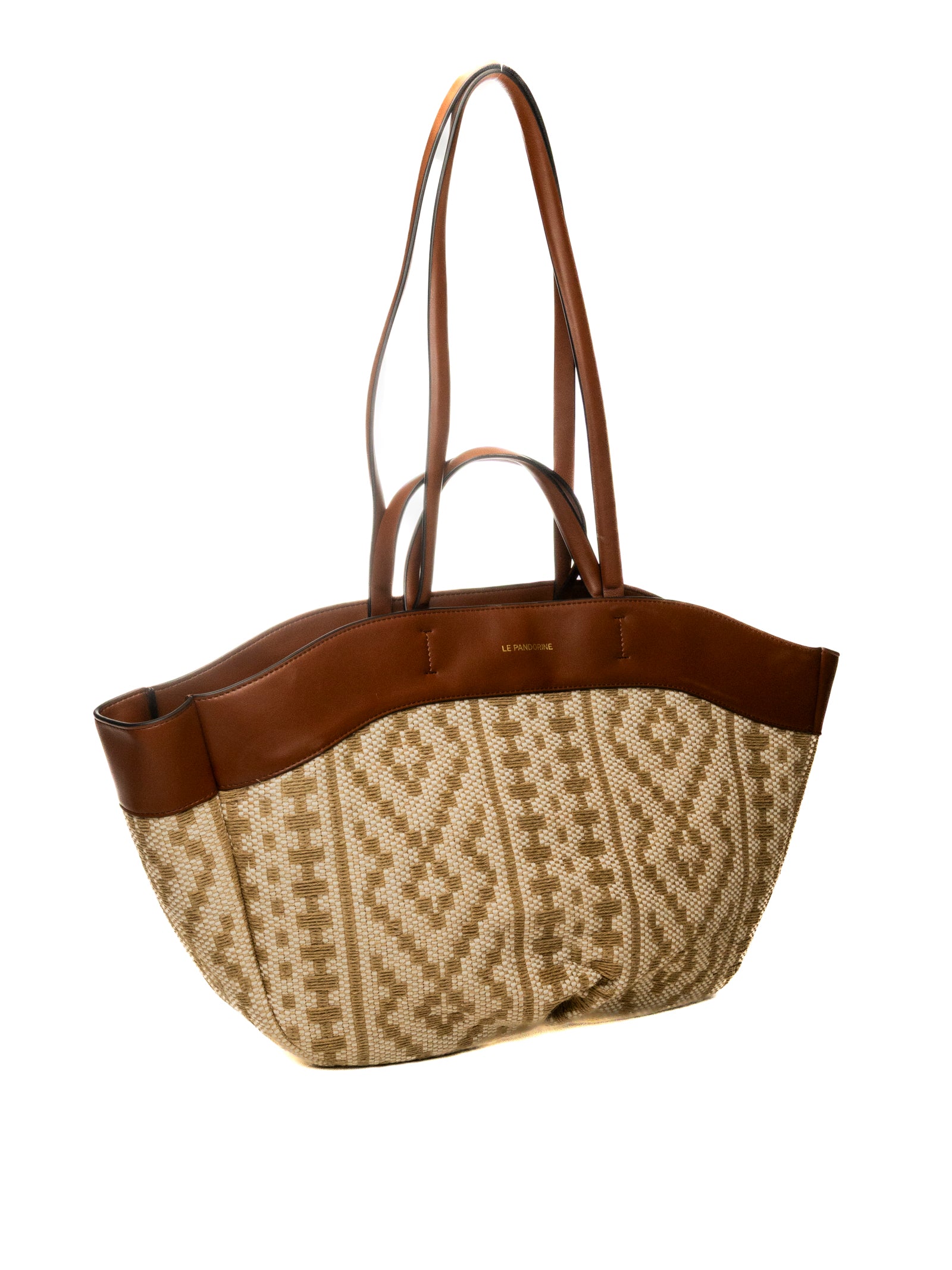 LE PANDORINE borsa a spalla giulia naturale/marrone PS2620B27 GIULIA-C01 