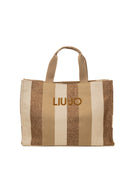 LIU JO borsa a mano striped sabbia 2A6026T2176 STRIPED-00133 