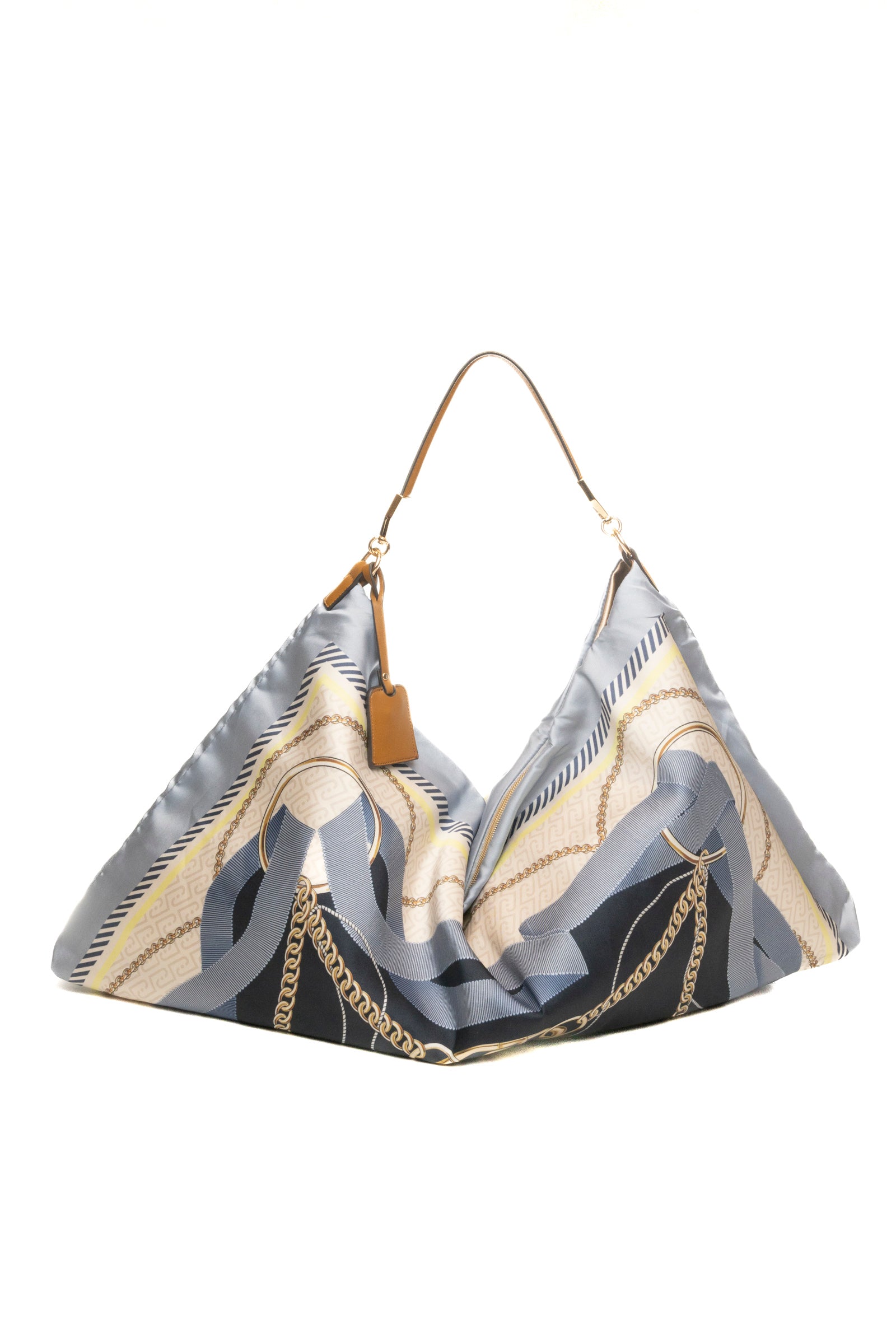 LIU JO borsa a spalla foulard azzurra AA6194T2745 FOULARD-P9222 