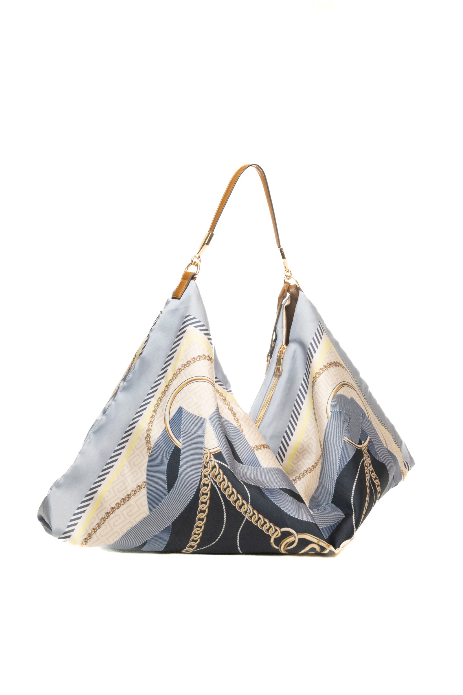 LIU JO borsa a spalla foulard azzurra AA6194T2745 FOULARD-P9222 