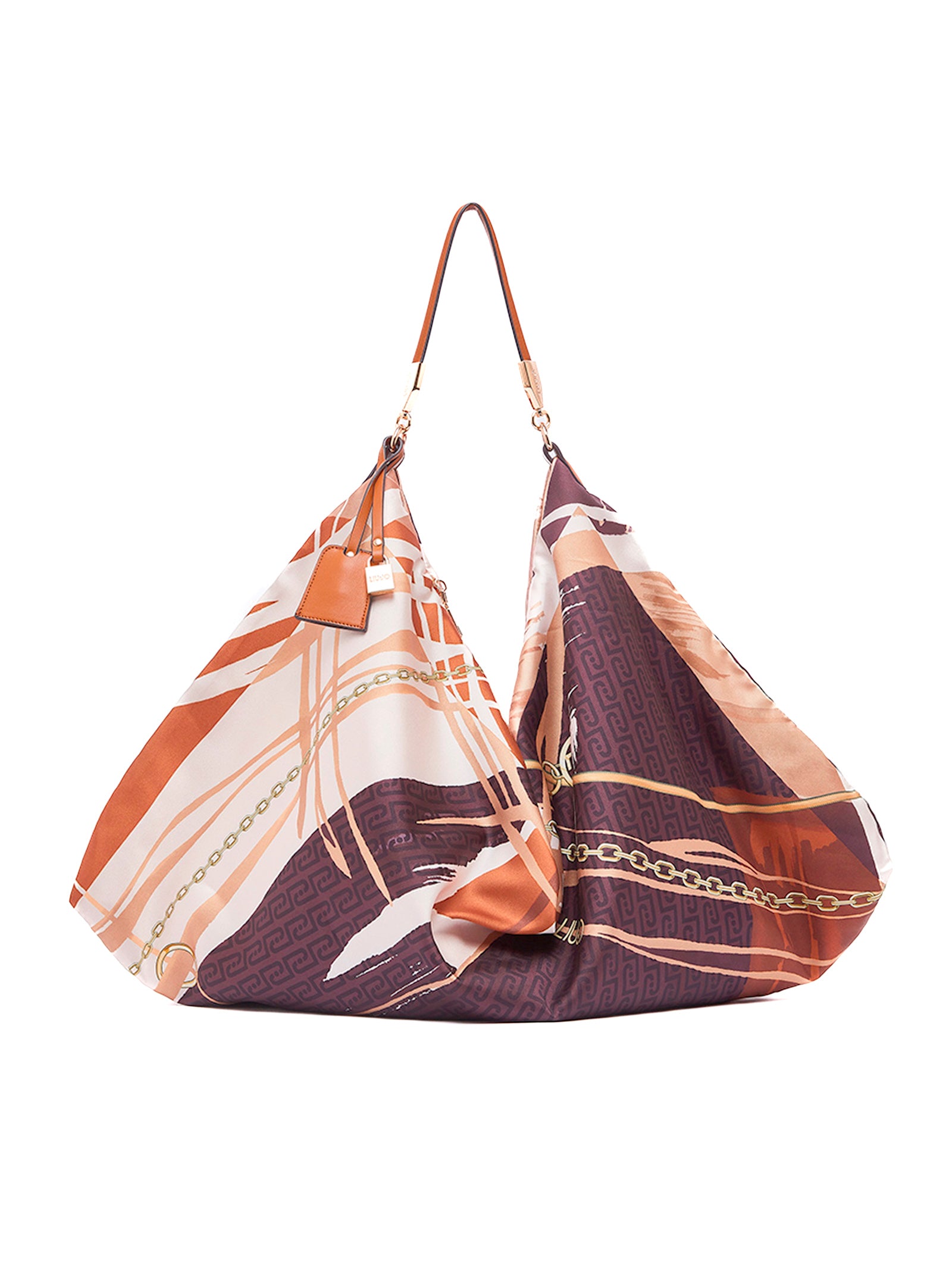 LIU JO borsa a spalla foulard marrone AA6194T2745 FOULARD-P9225 