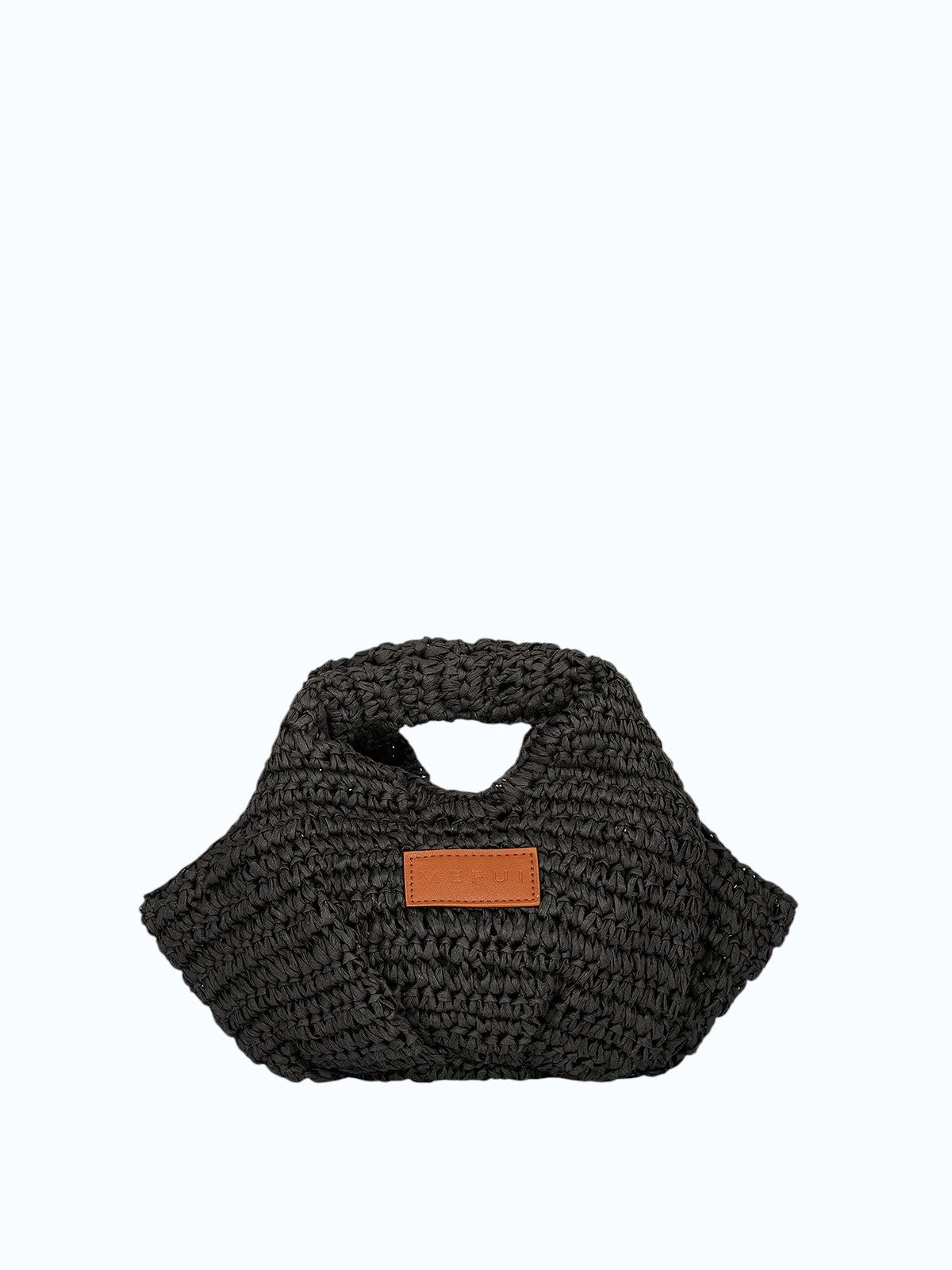 ME FUI Borsa a mano rafia nero SW0065BK RAFIA-BLACK 