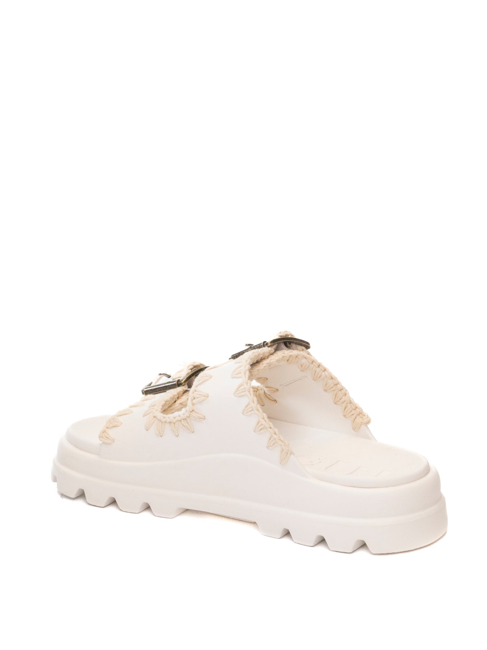 MOU Sandalo doppia fibbia gomma bianco 661001N GUM-WHITE 