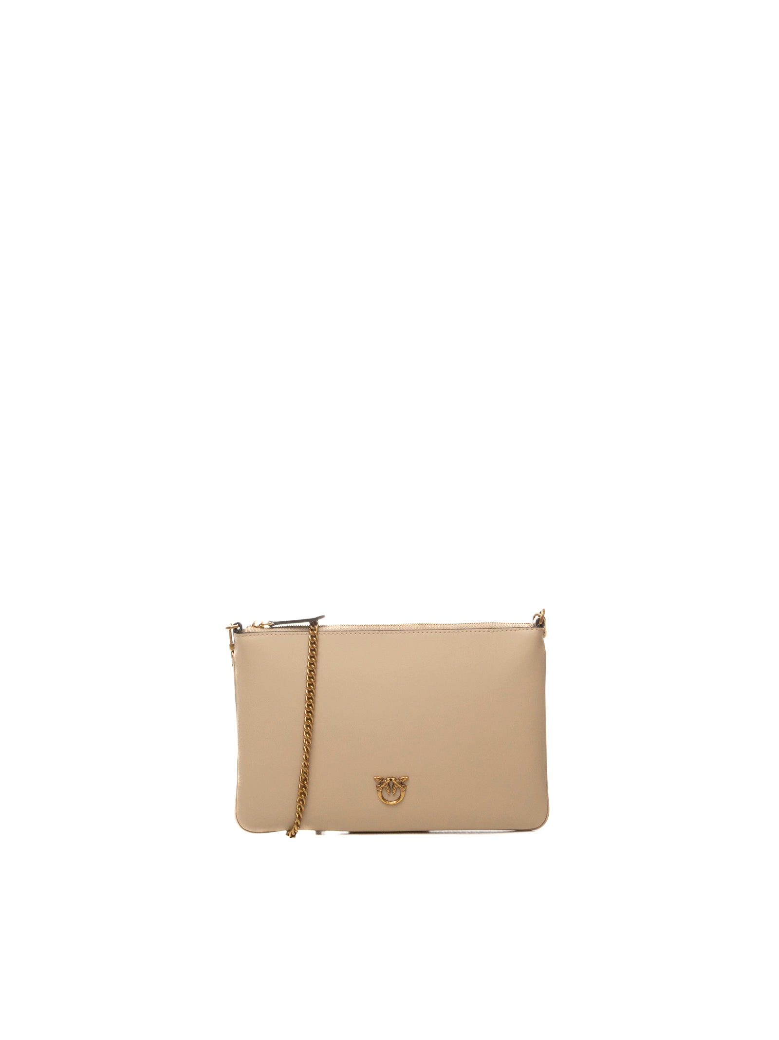 PINKO borsa a spalla flat classic beige/oro 100455-AOF1 FLAT CLASSIC-C50Q 