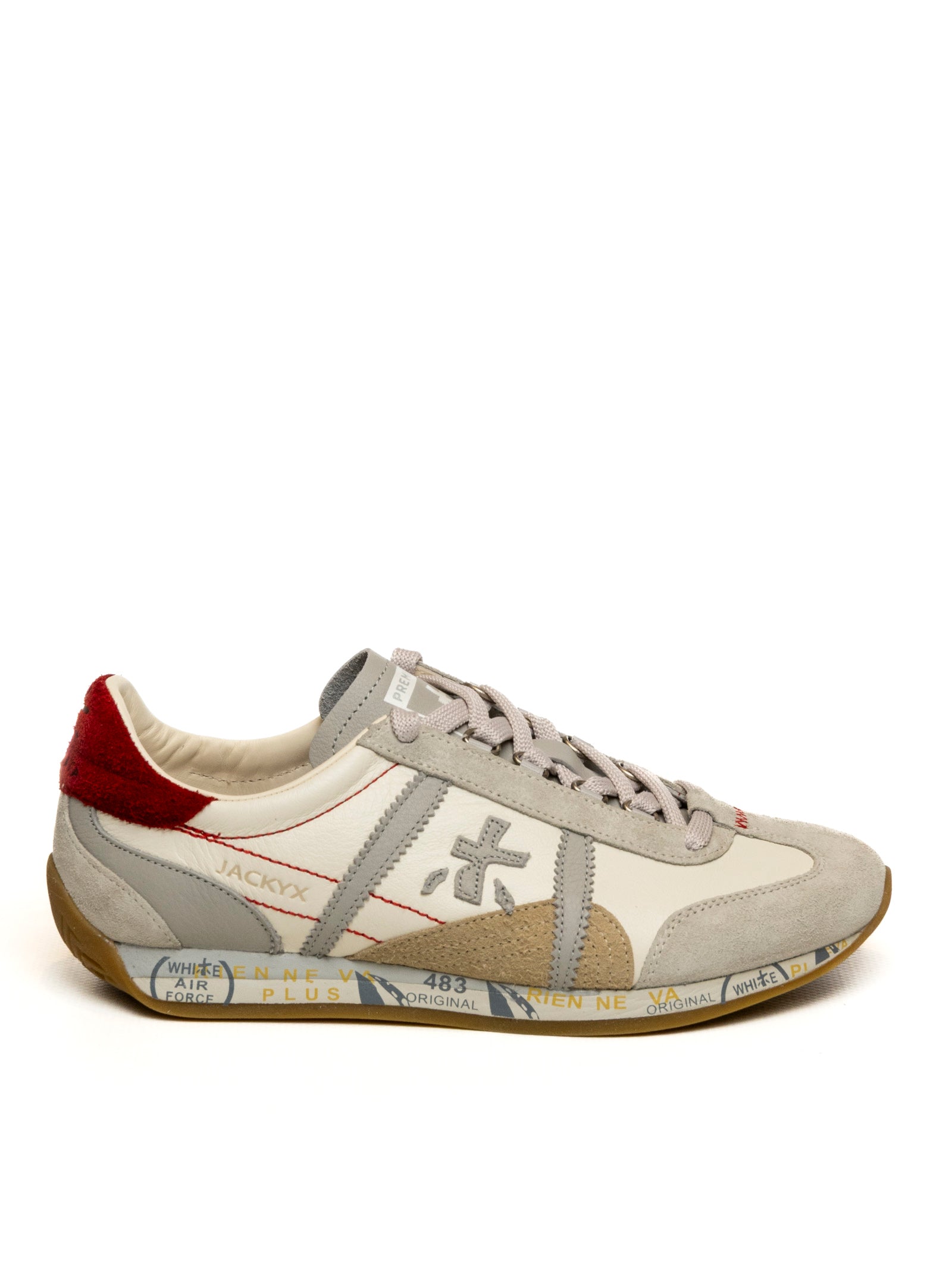 PREMIATA Sneaker jackyx bianco/rosso JACKYX 8225-GRIGIO/ROSSO 