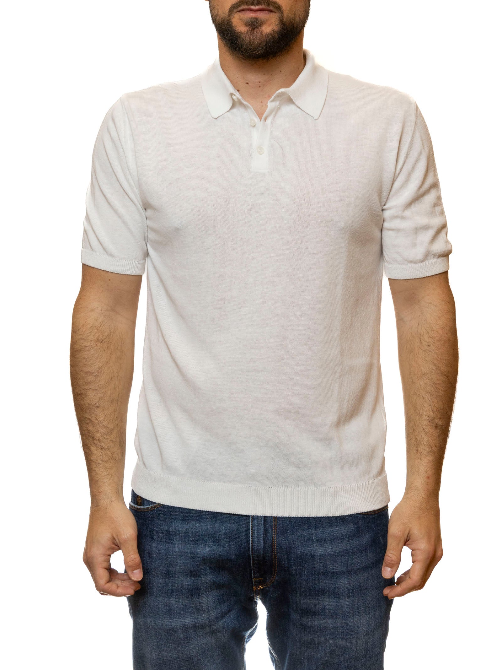 QB24 polo cotone bianco 0126136 COTONE.WHITE 