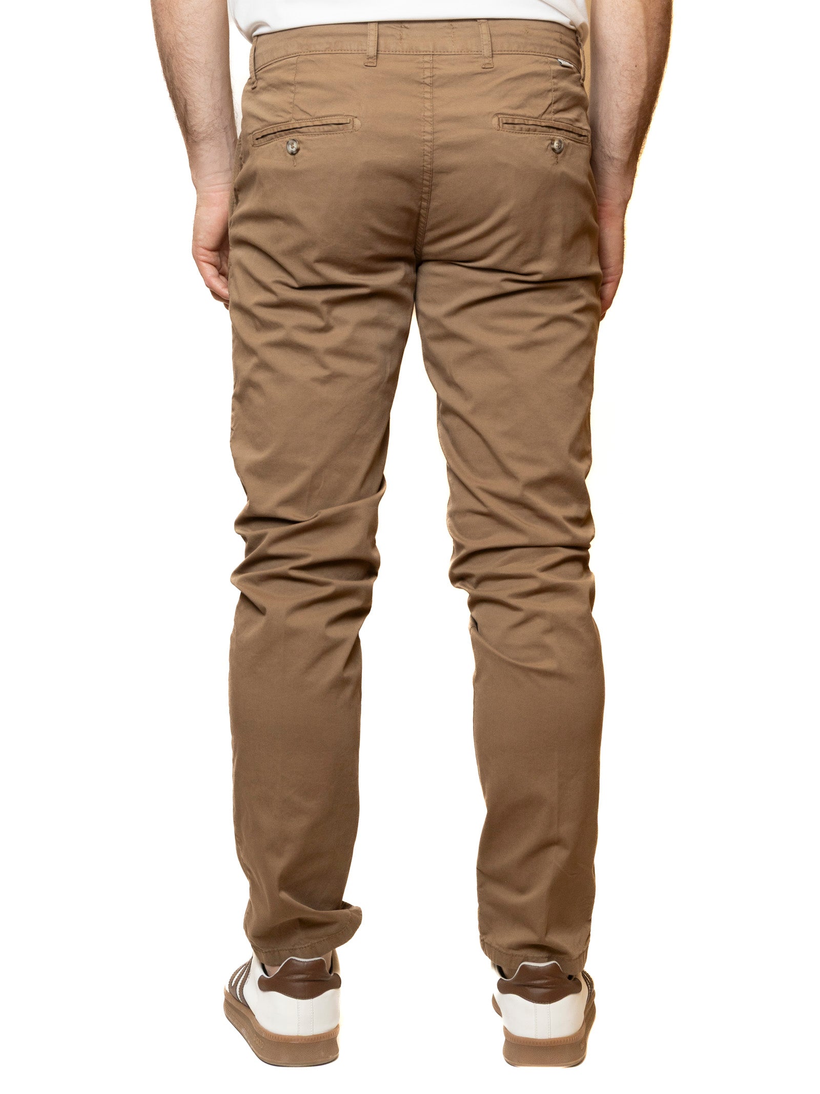QB24 pantalone cotone beige 0126147 COTONE-BEIGE 