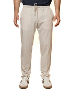 QB24 pantalone cotone avorio 0126178 COTONE-AVORIO 