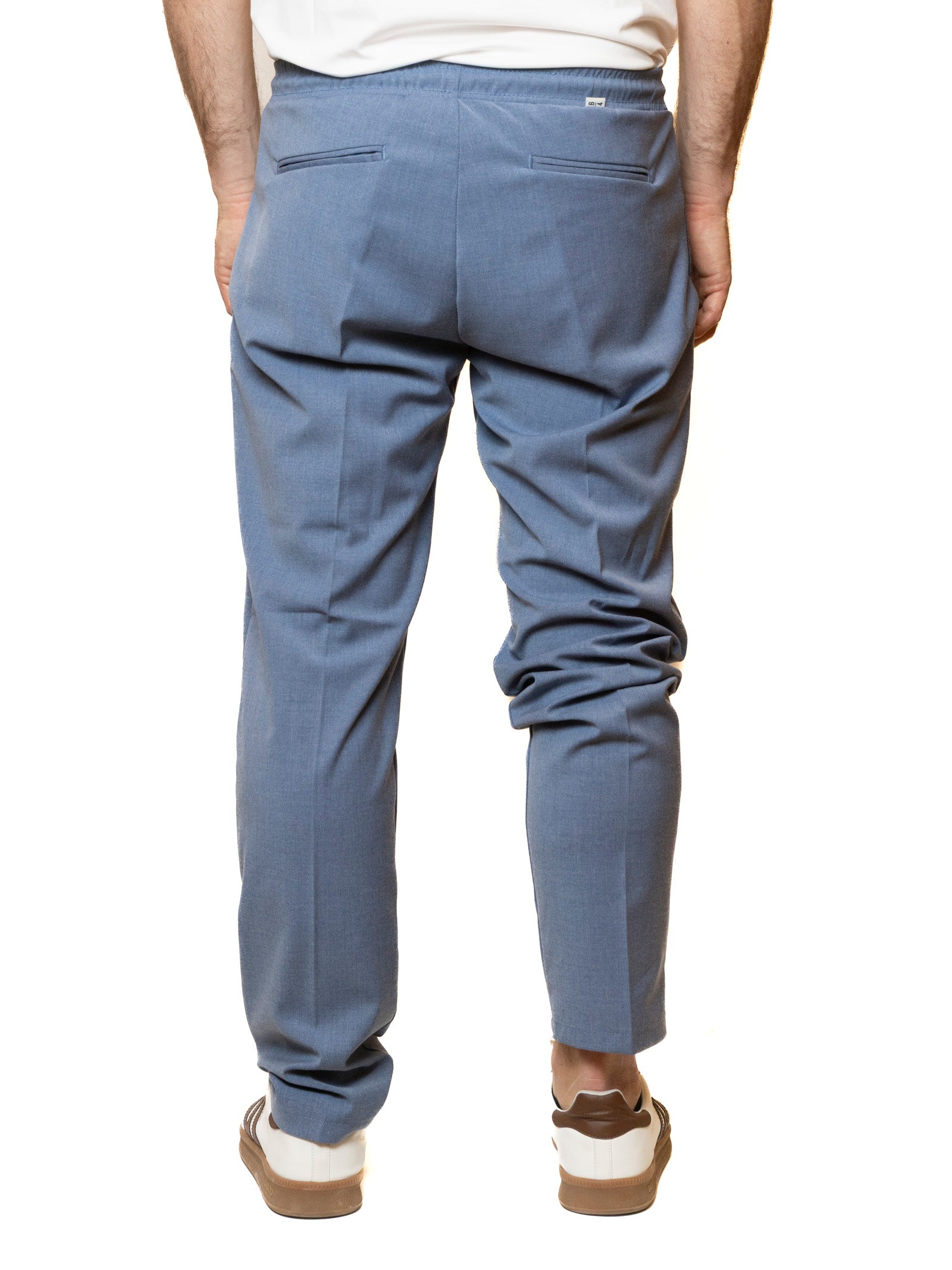 QB24 pantalone cotone indaco 0126178 COTONE-INDACO 