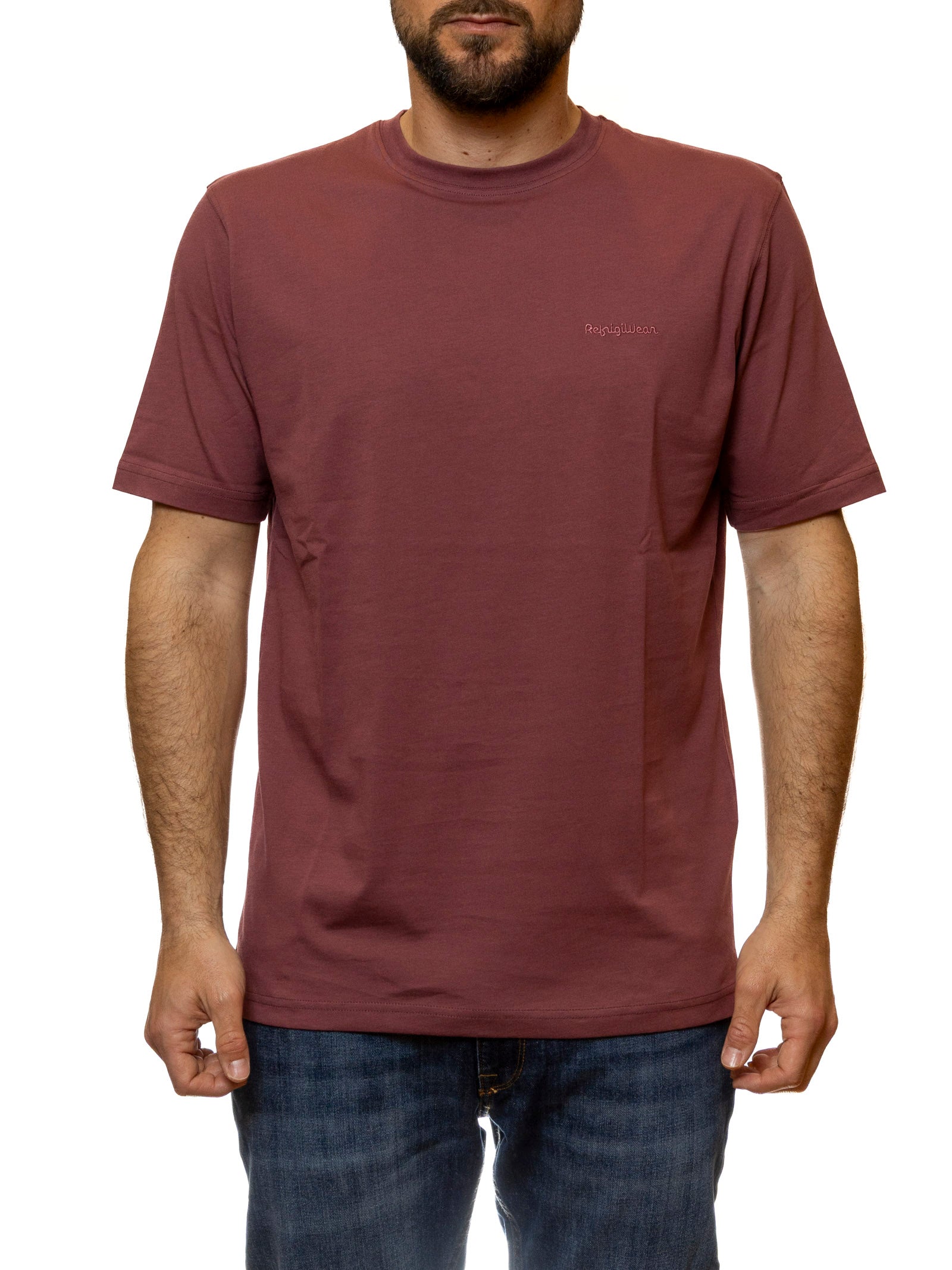 REFRIGIWEAR girocollo cotone bordeaux T62800 HALEN-C01614 